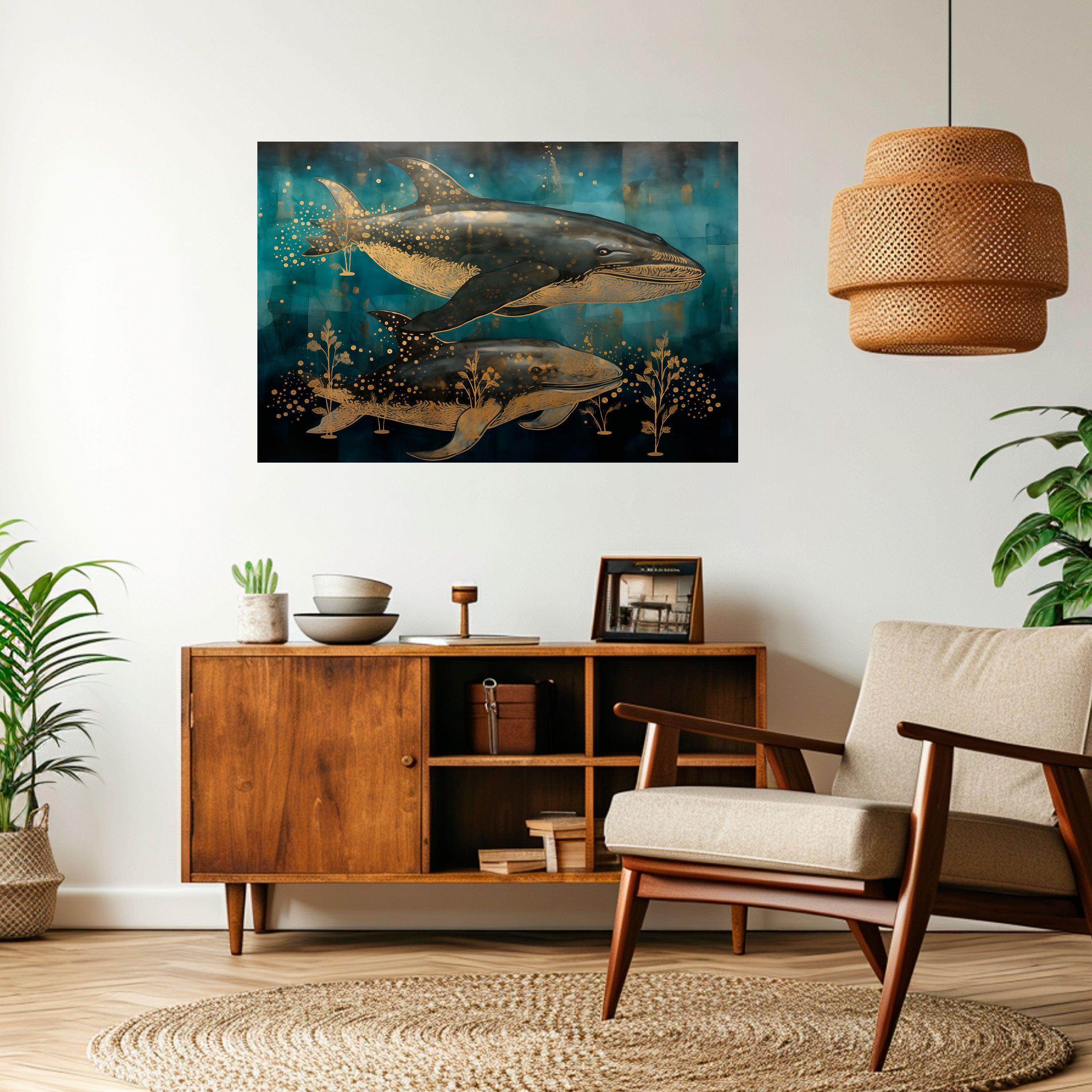 AQUATIC ELEGANCE Naklejka/Plakat poziomy