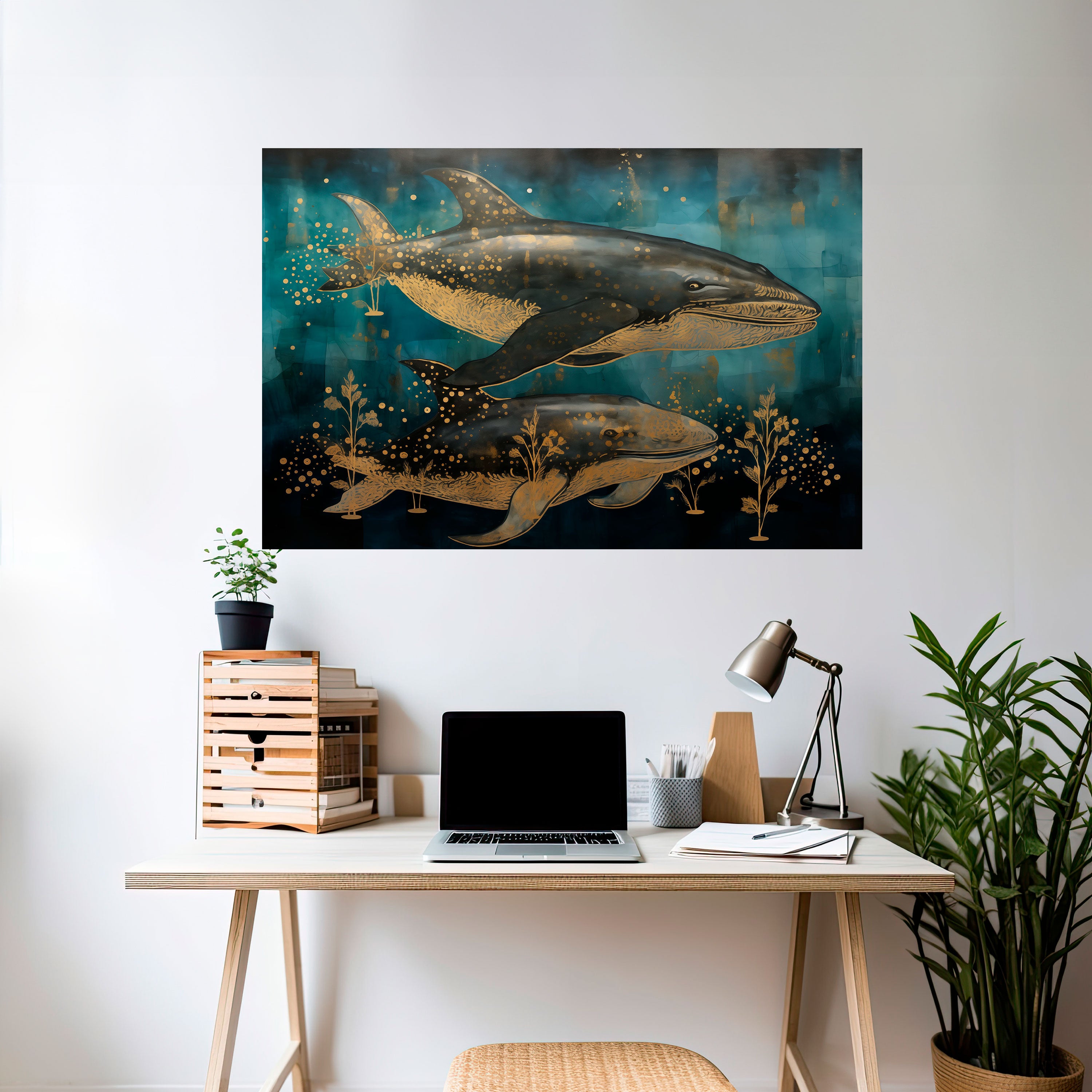 AQUATIC ELEGANCE Naklejka/Plakat poziomy