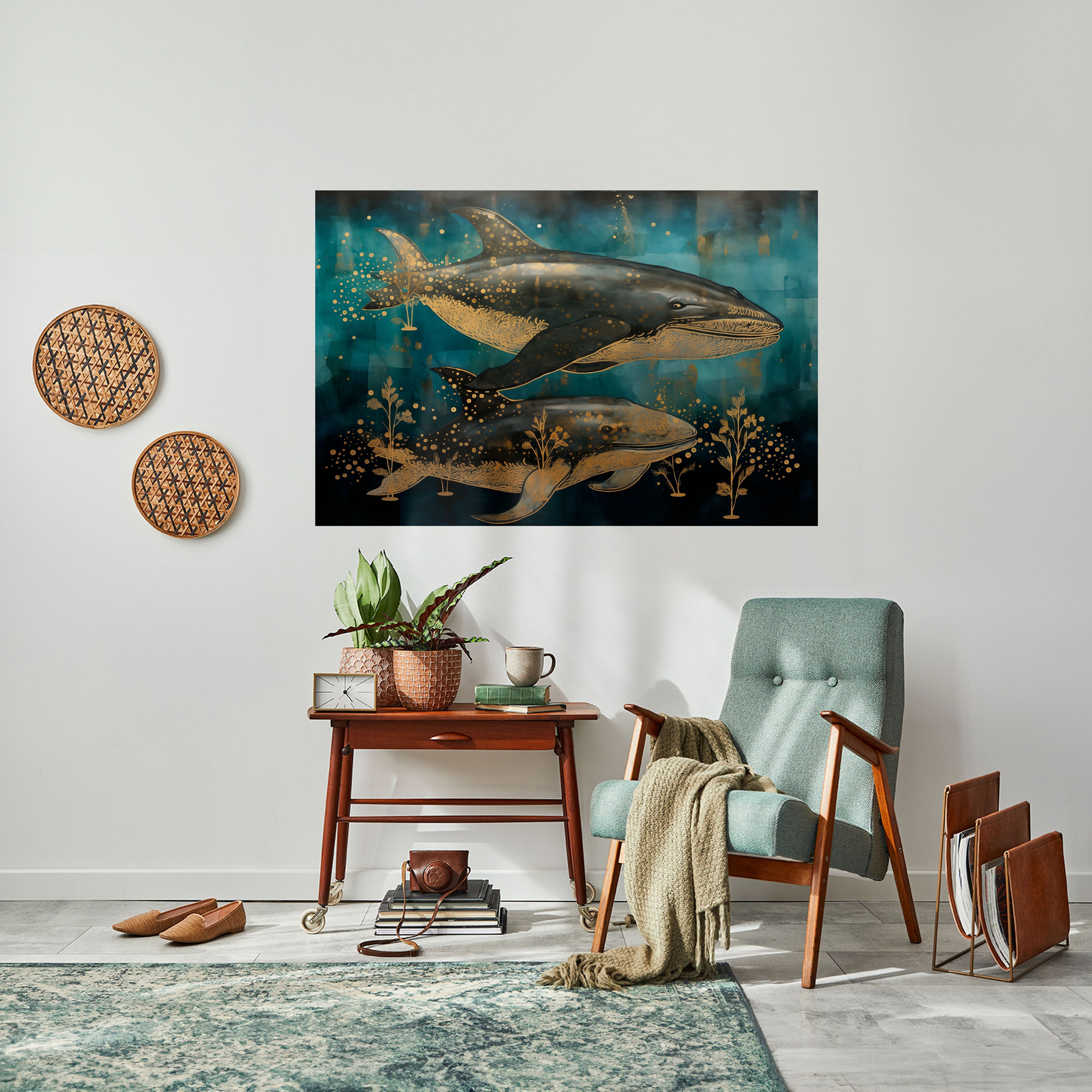 AQUATIC ELEGANCE Naklejka/Plakat poziomy