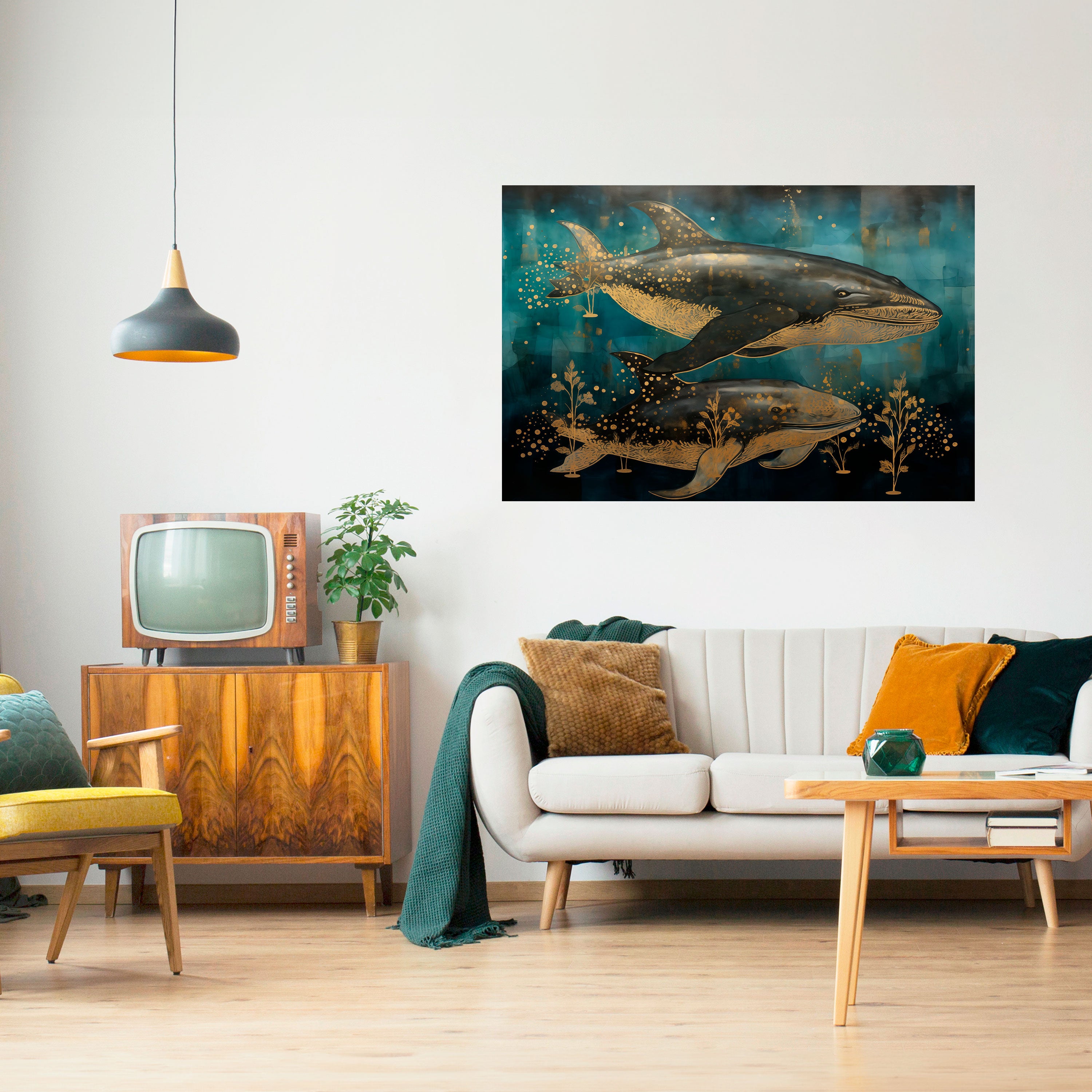 AQUATIC ELEGANCE Naklejka/Plakat poziomy