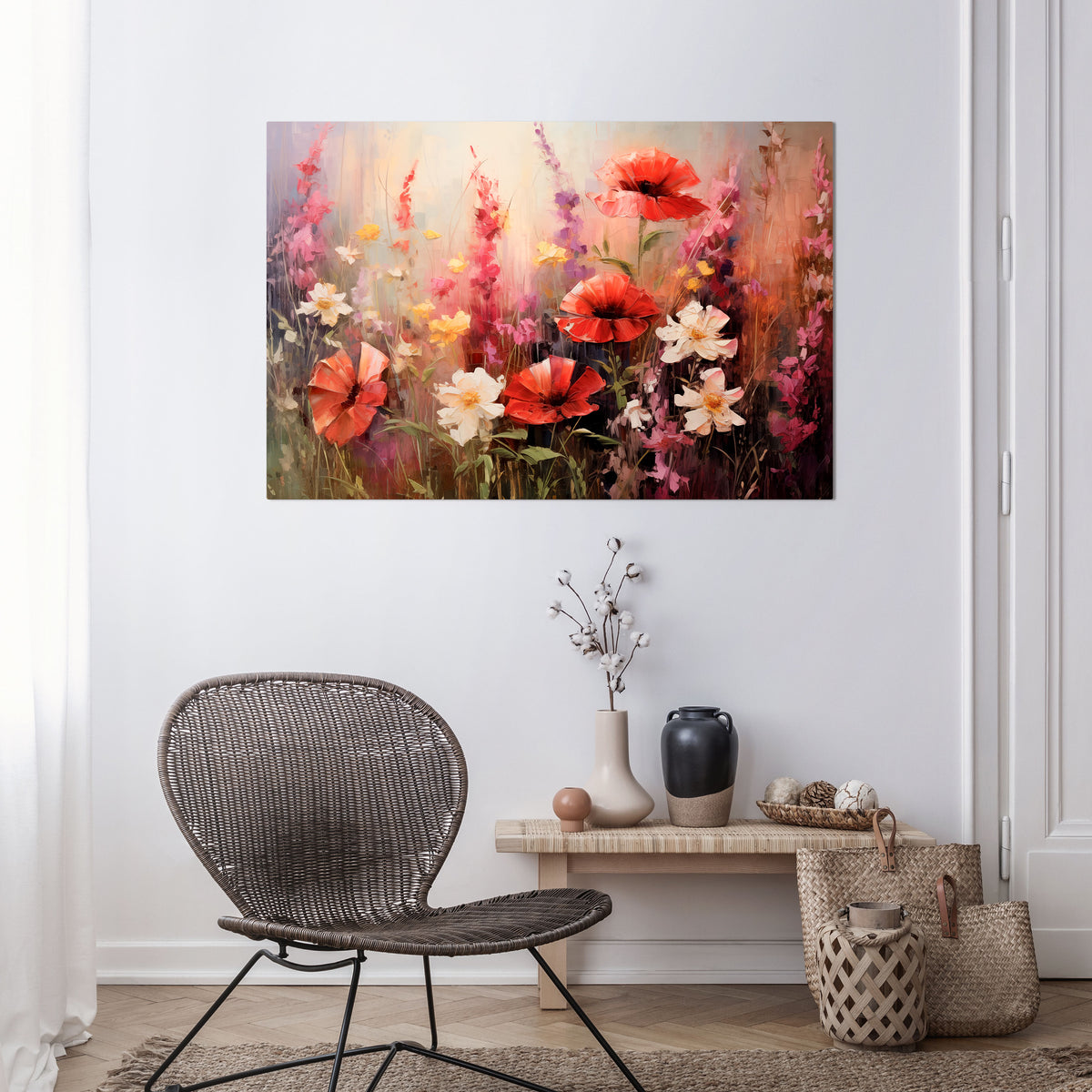 VIBRANT BLOOM SYMPHONY Poziomy obraz na płótnie
