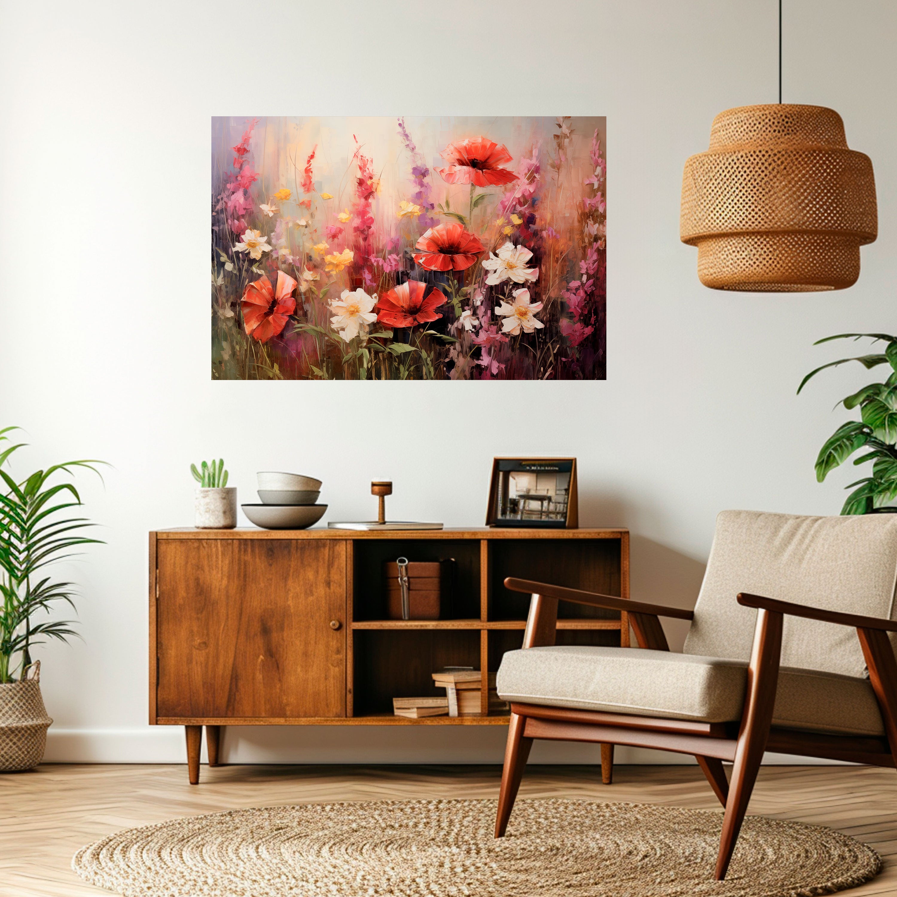 VIBRANT BLOOM SYMPHONY Naklejka/Plakat poziomy