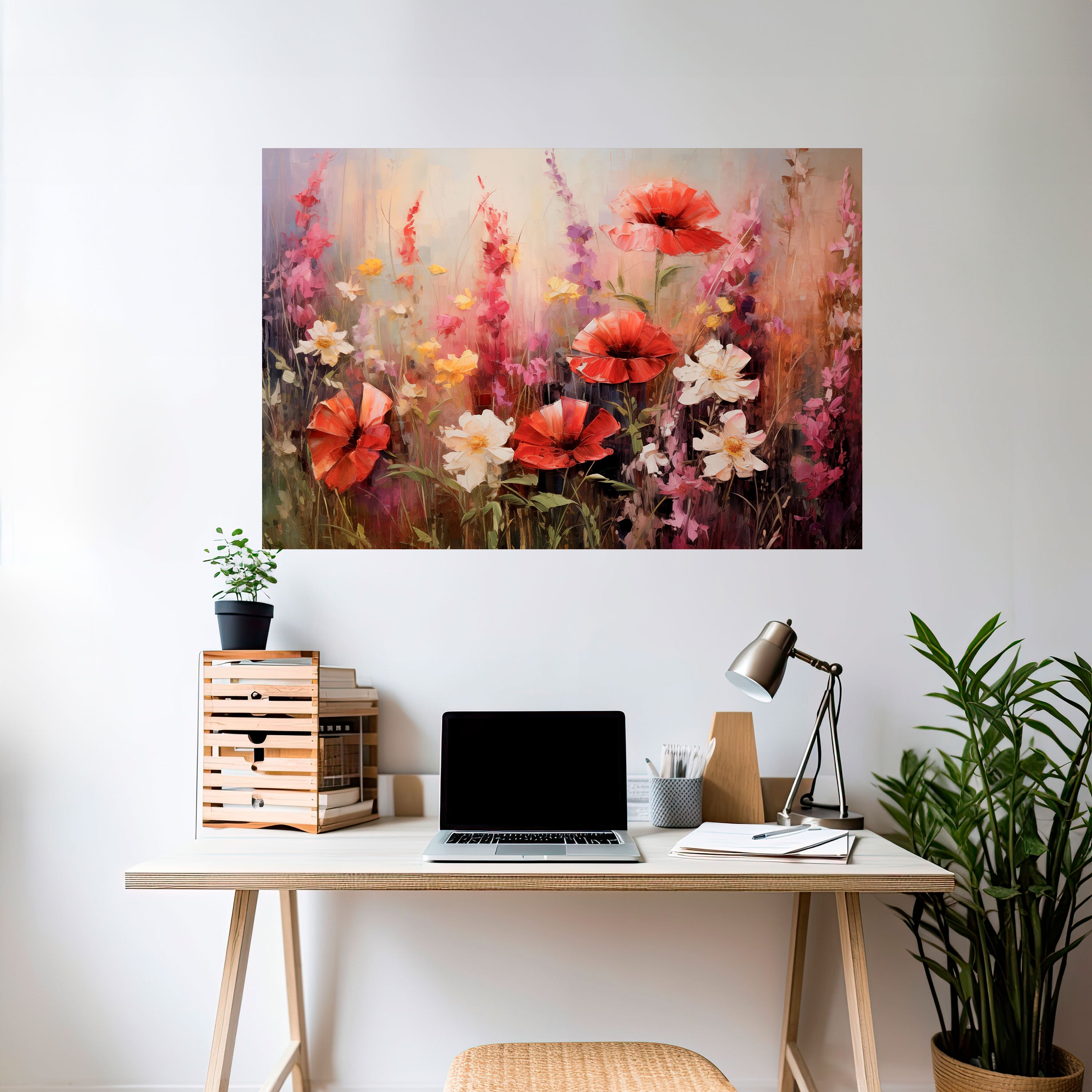VIBRANT BLOOM SYMPHONY Naklejka/Plakat poziomy