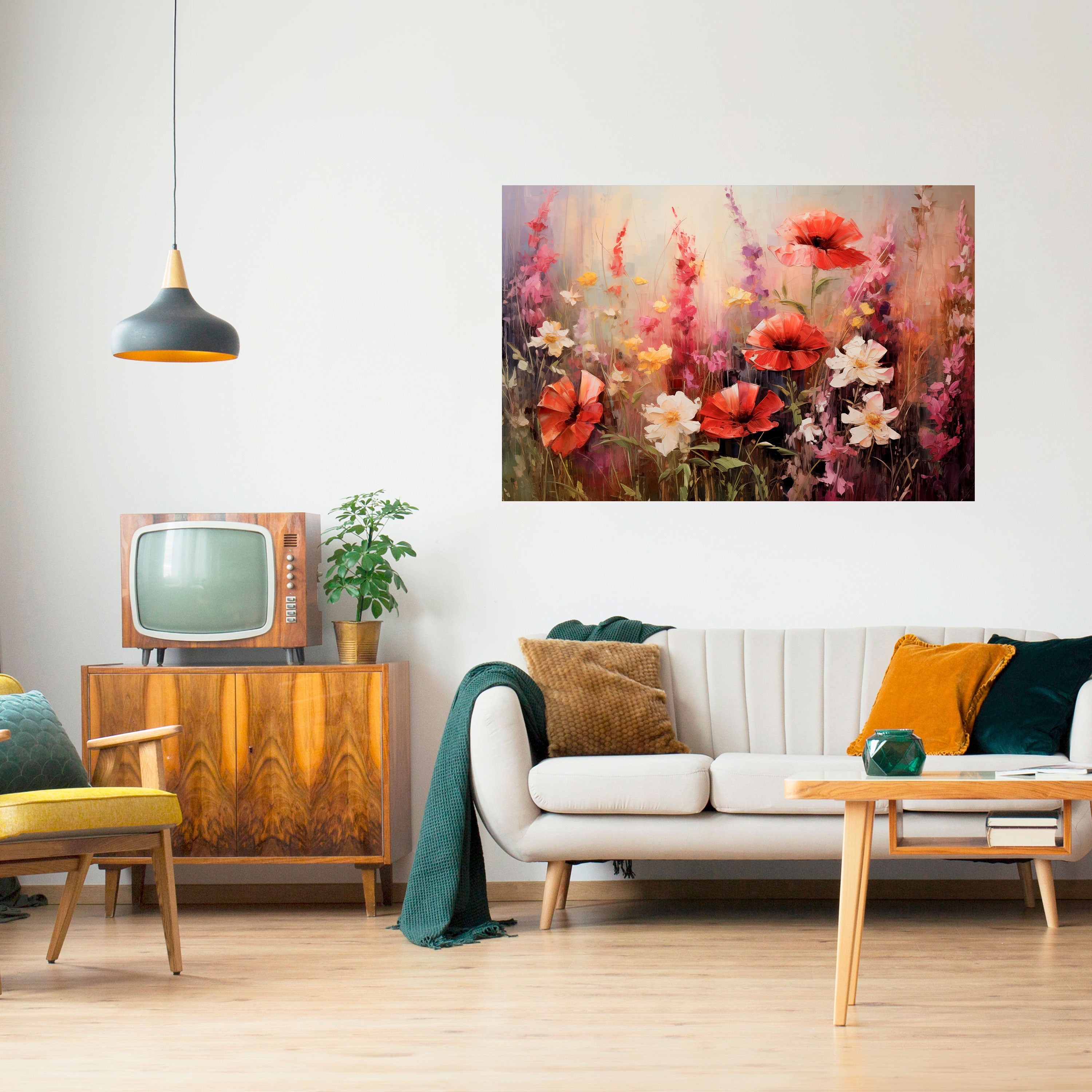 VIBRANT BLOOM SYMPHONY Naklejka/Plakat poziomy