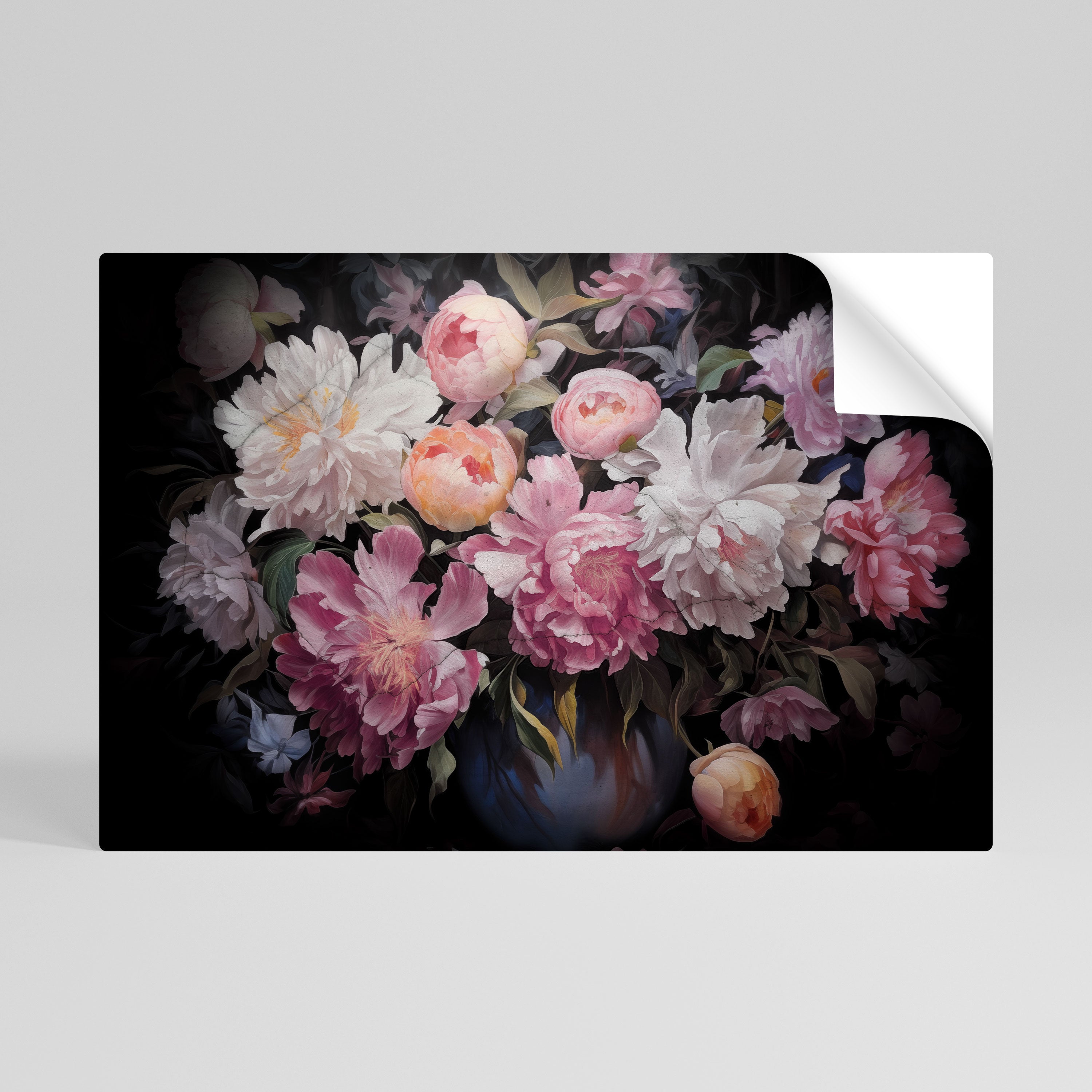CRASHED PEONIES Naklejka/Plakat poziomy