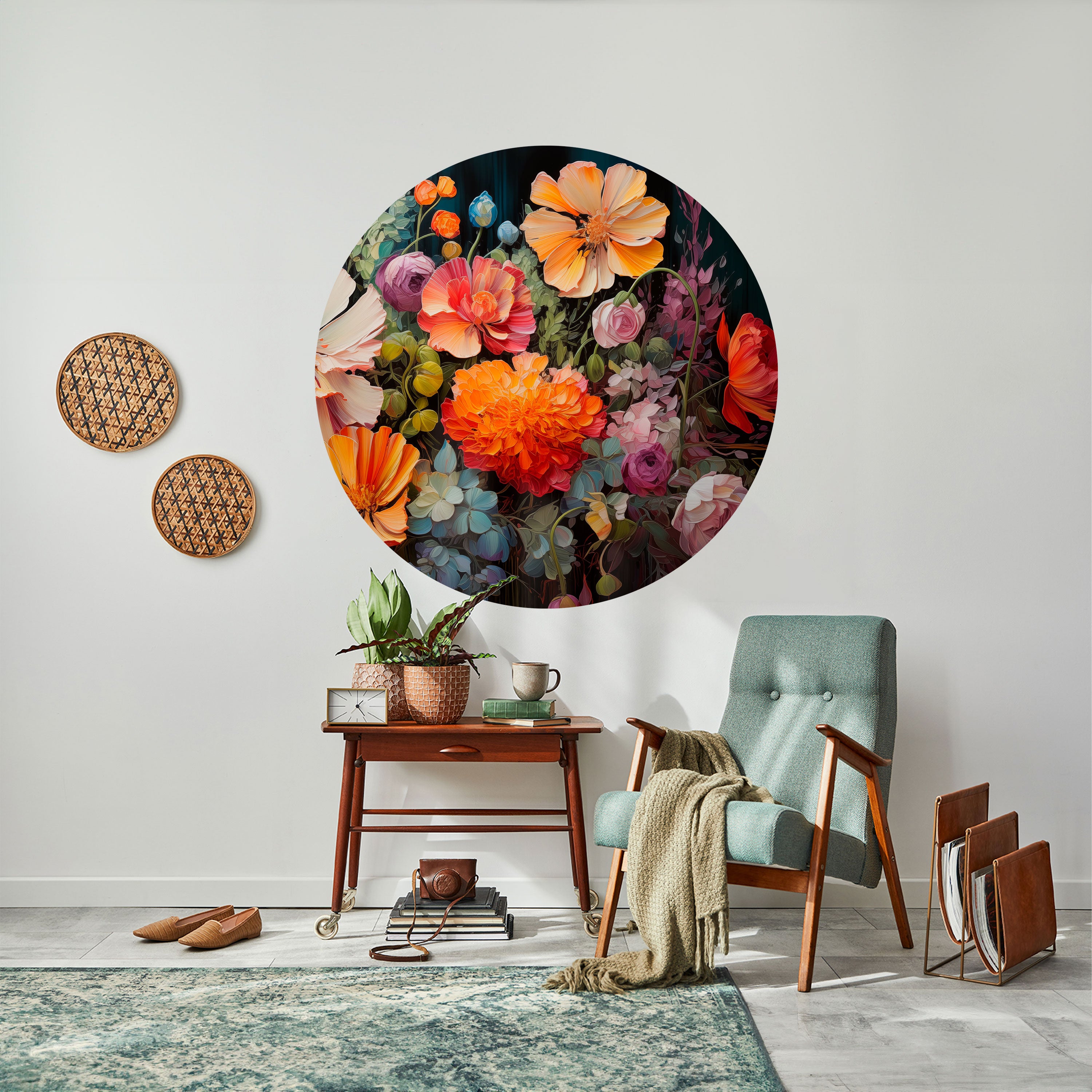 BLOOMING WILDERNESS Naklejka okrągła