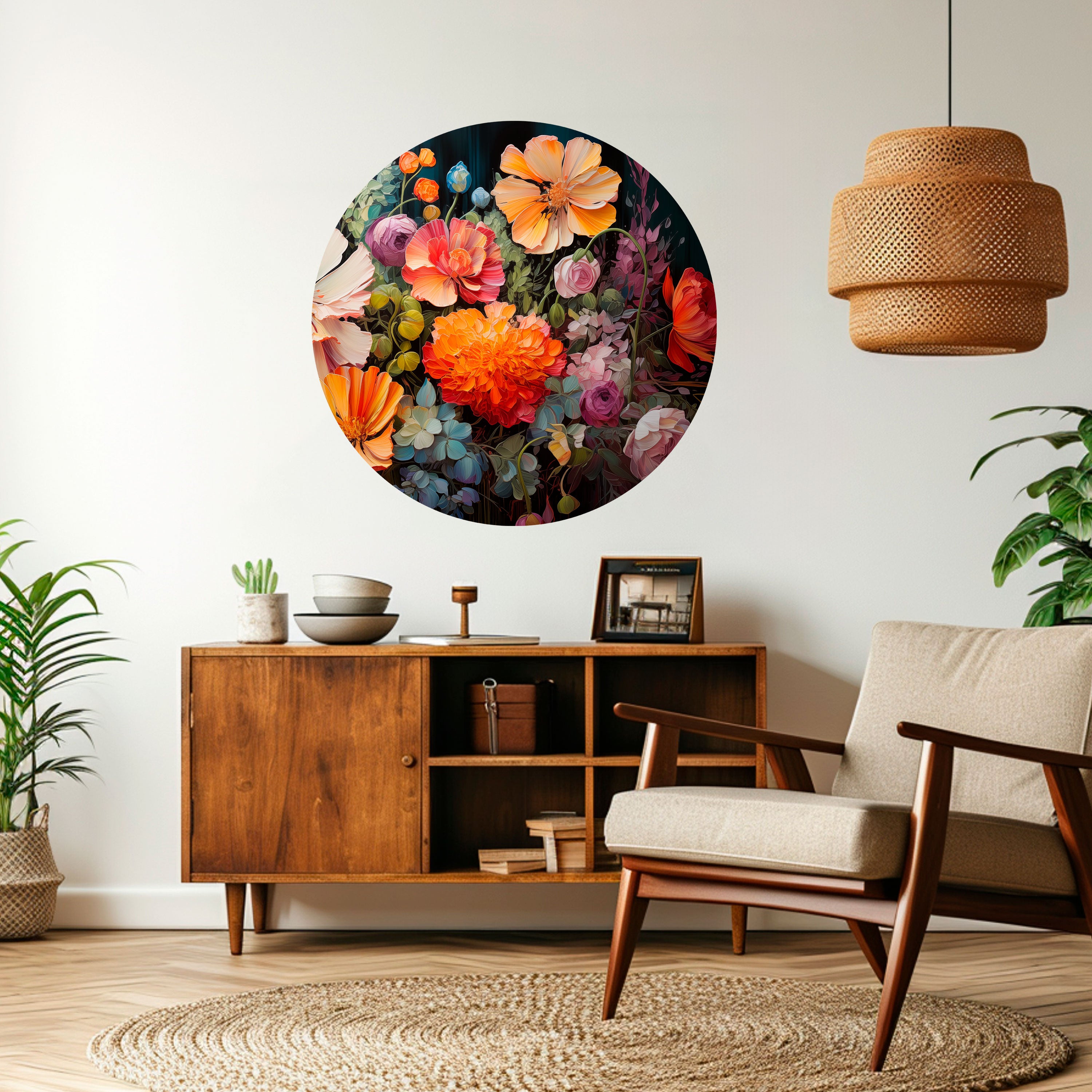 BLOOMING WILDERNESS Naklejka okrągła