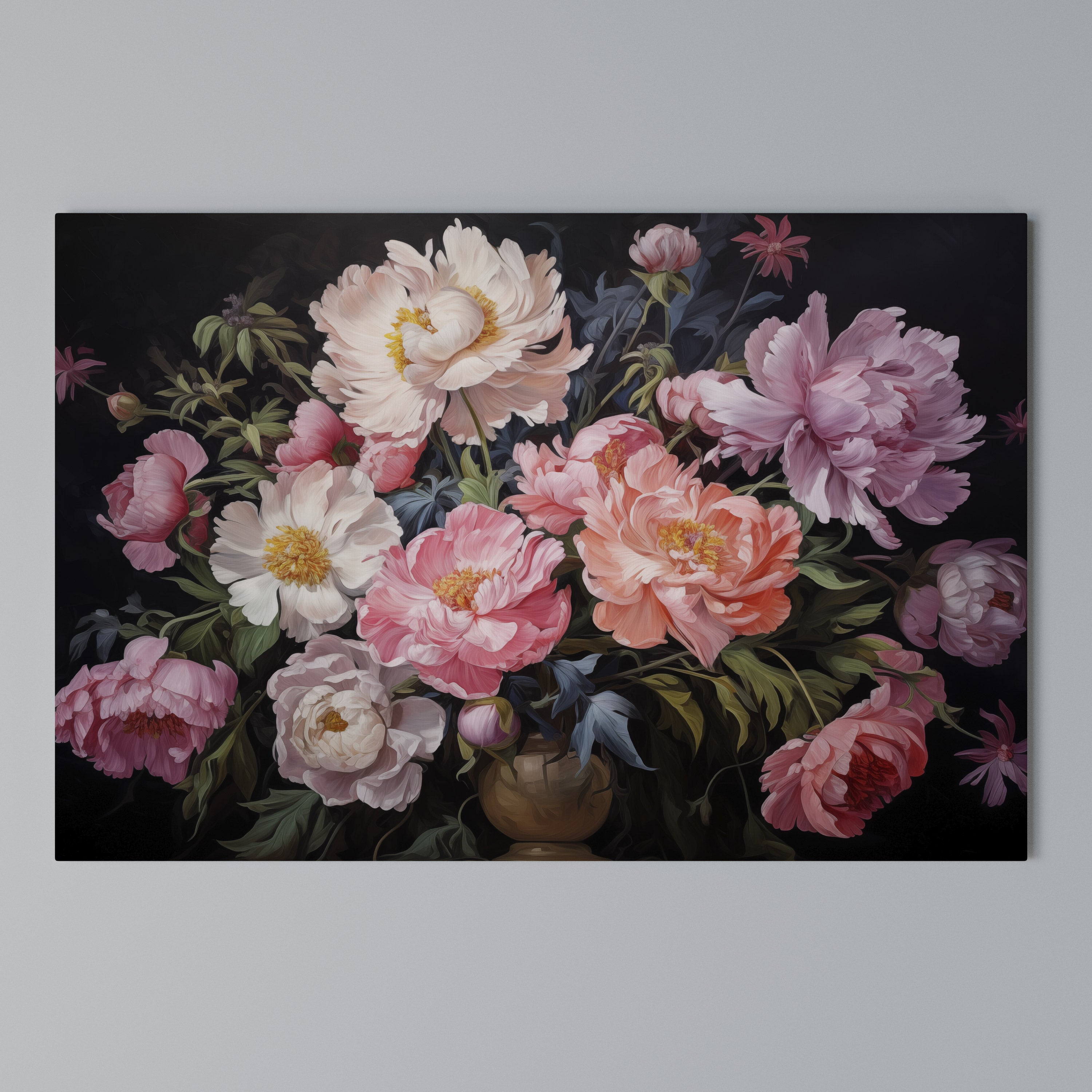 PEONIES BLOSSOM Poziomy obraz na płótnie