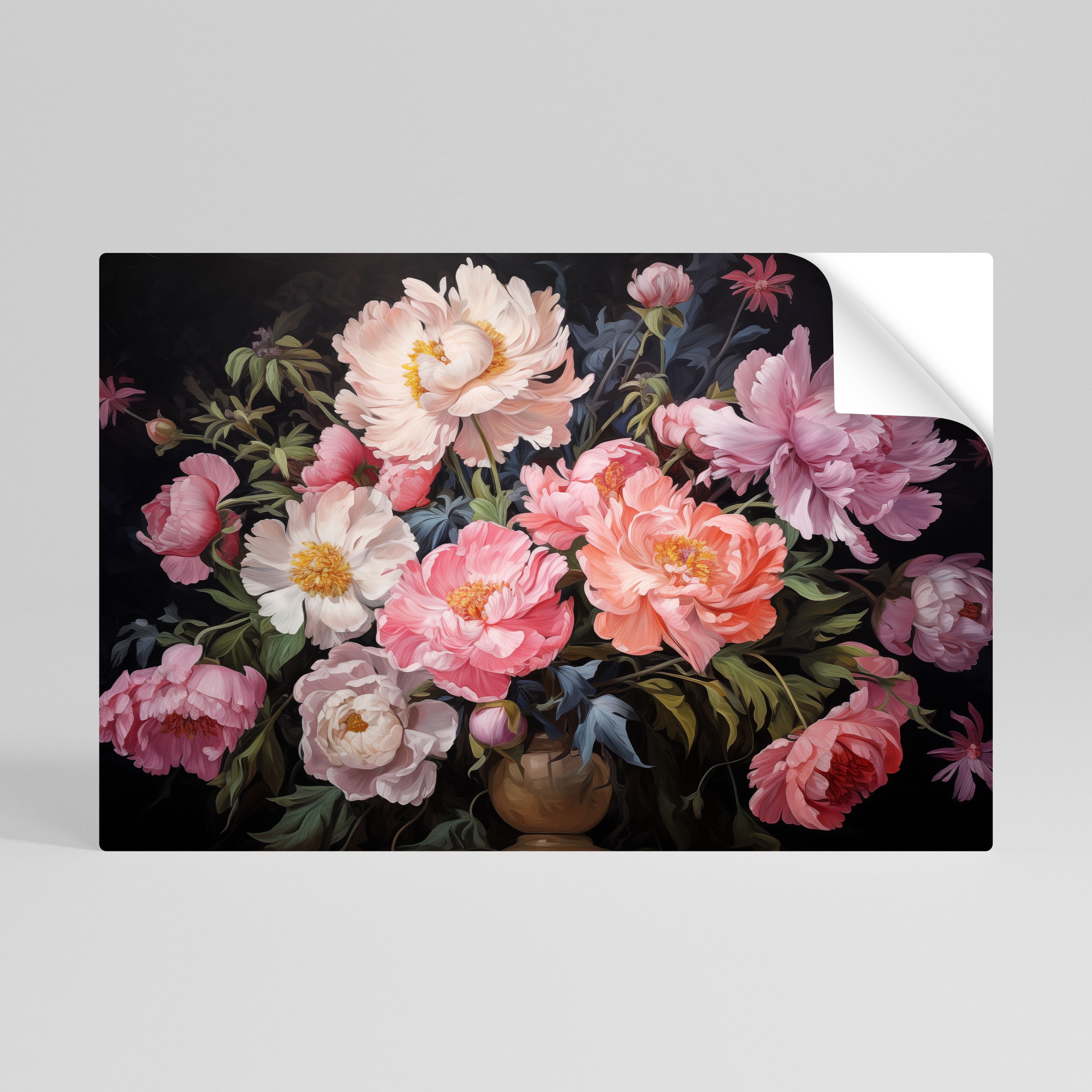 PEONIES BLOSSOM Naklejka/Plakat poziomy