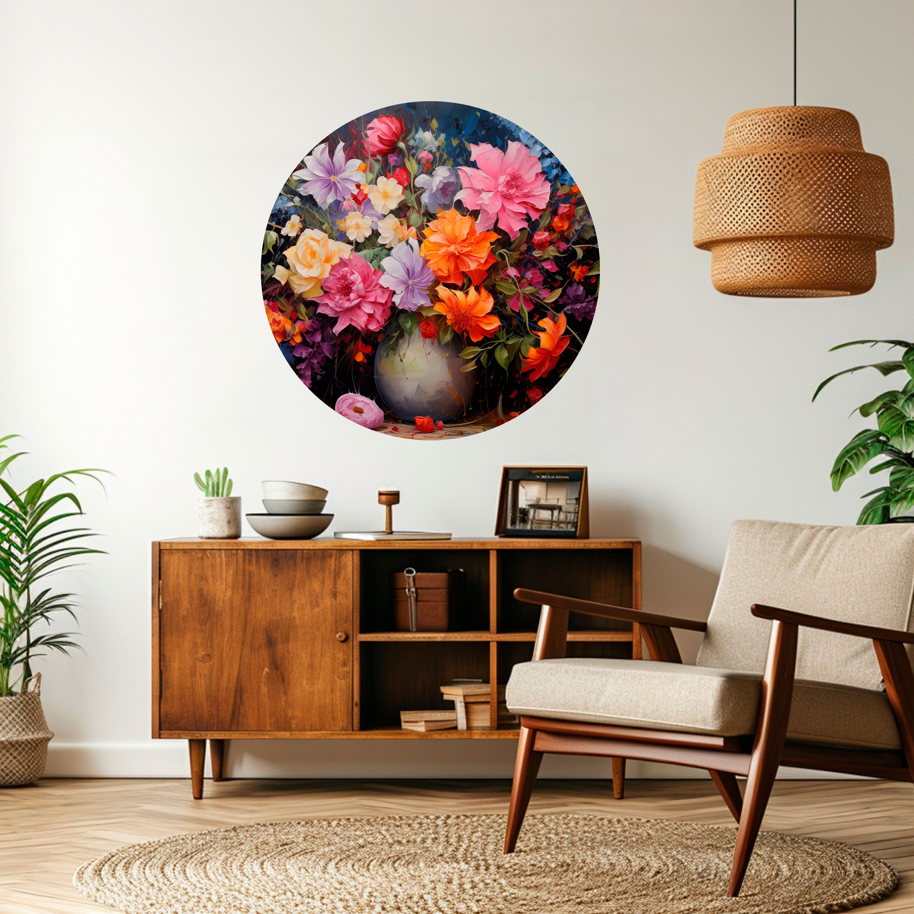 EUPHORIC BOUQUET Naklejka okrągła