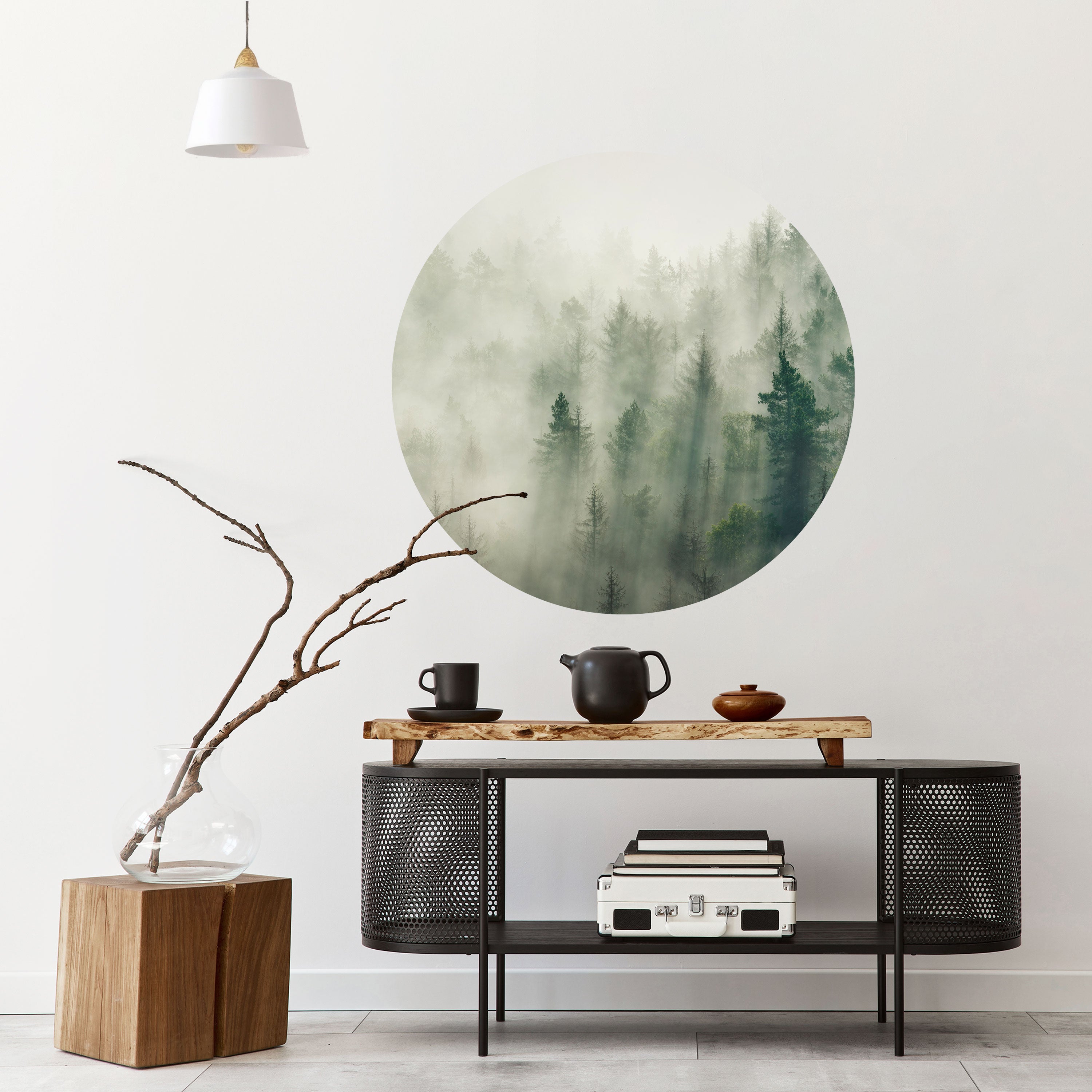 MISTY FOREST Naklejka okrągła