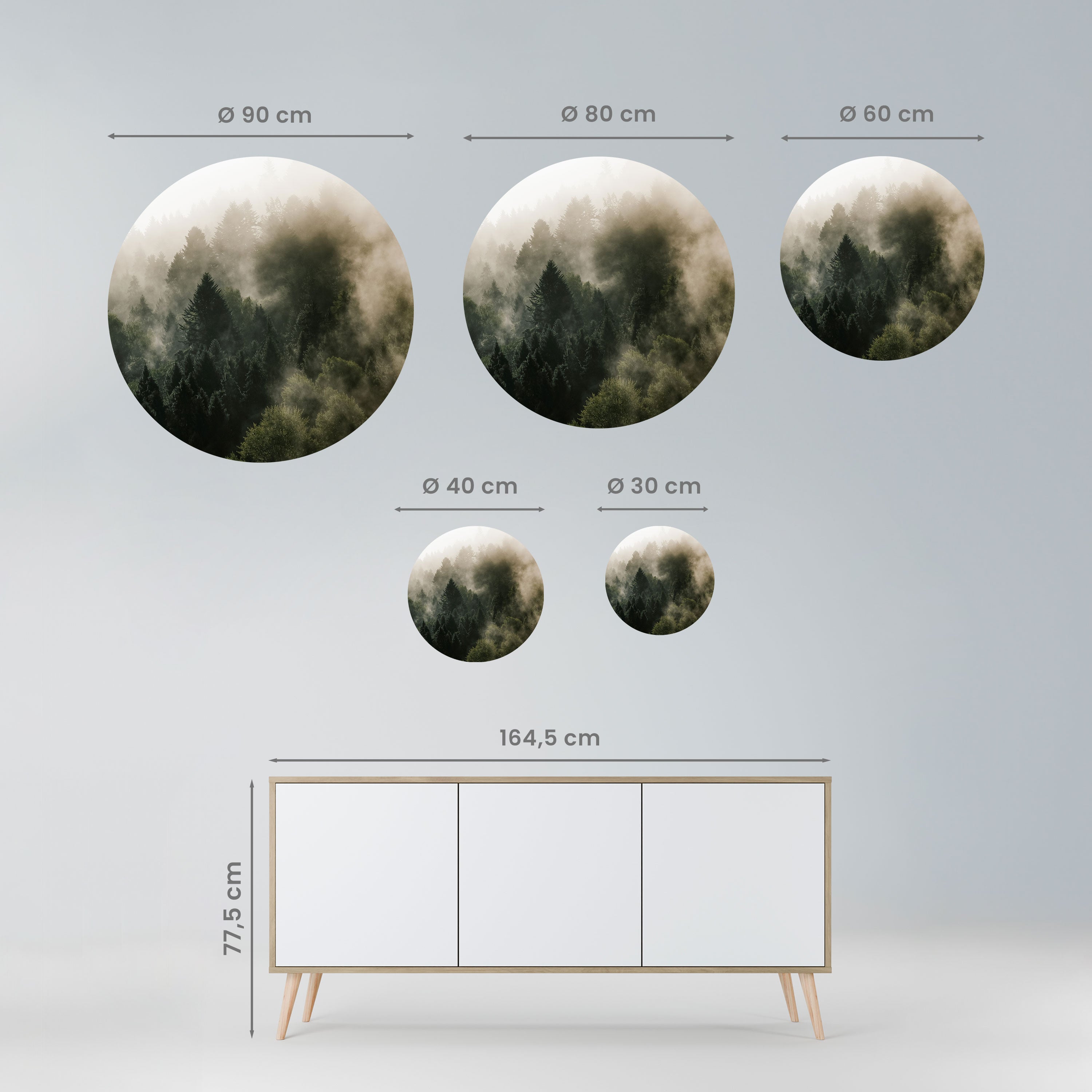 MISTY HIGHLANDS Naklejka okrągła