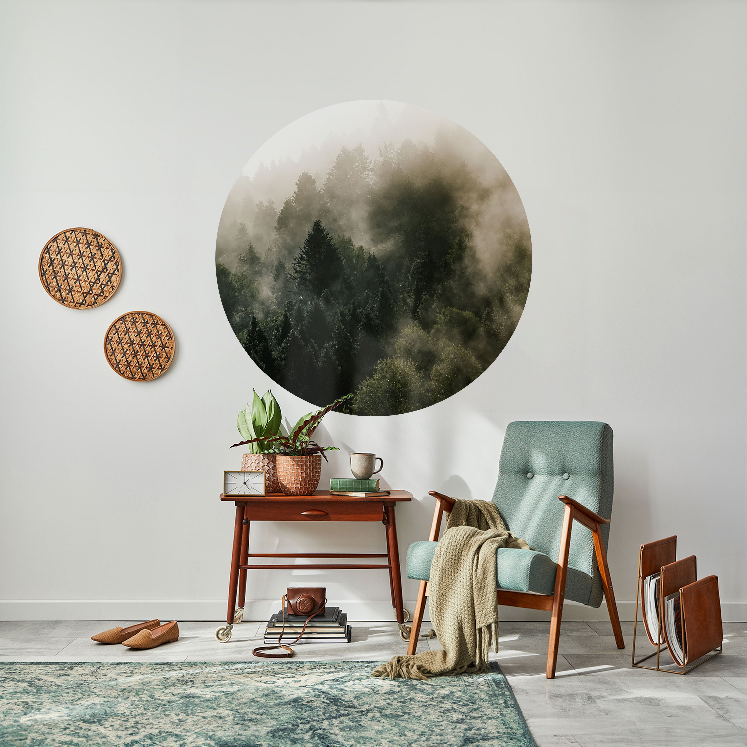 MISTY HIGHLANDS Naklejka okrągła