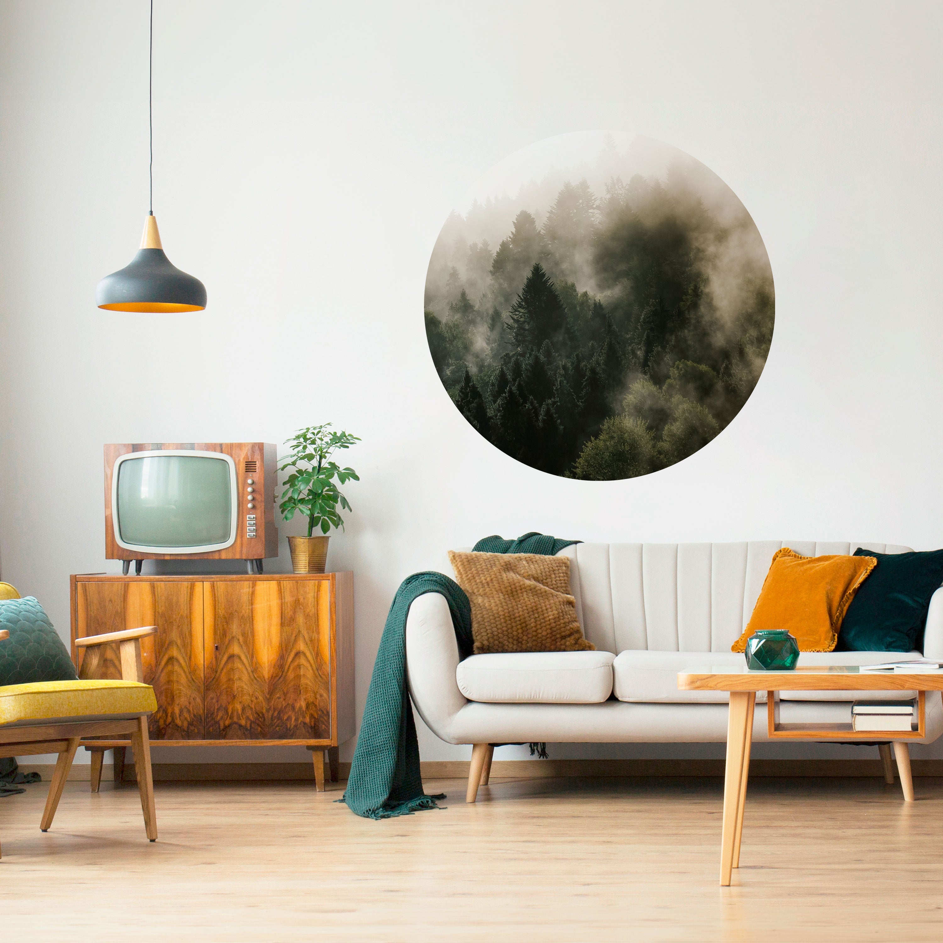 MISTY HIGHLANDS Naklejka okrągła