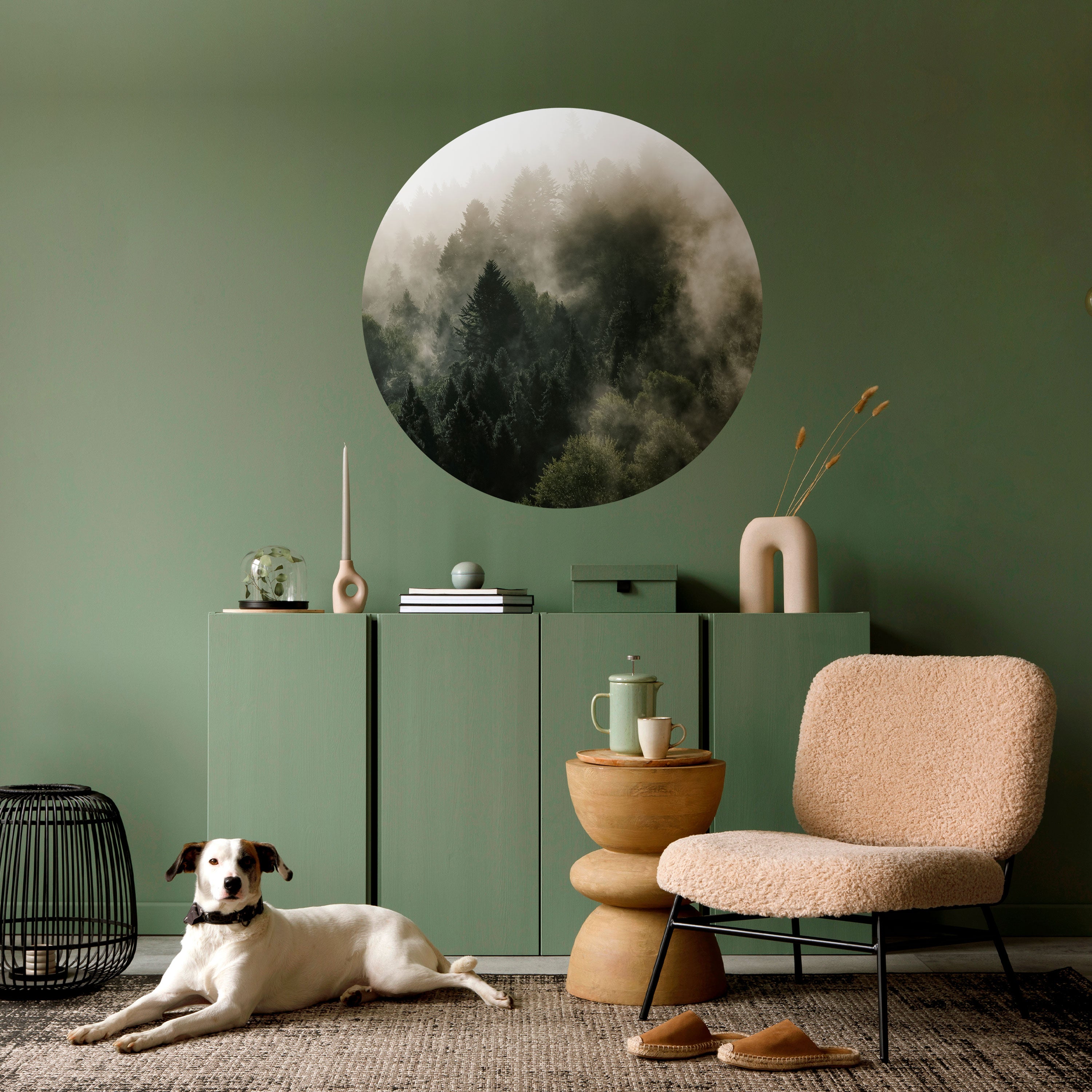 MISTY HIGHLANDS Naklejka okrągła