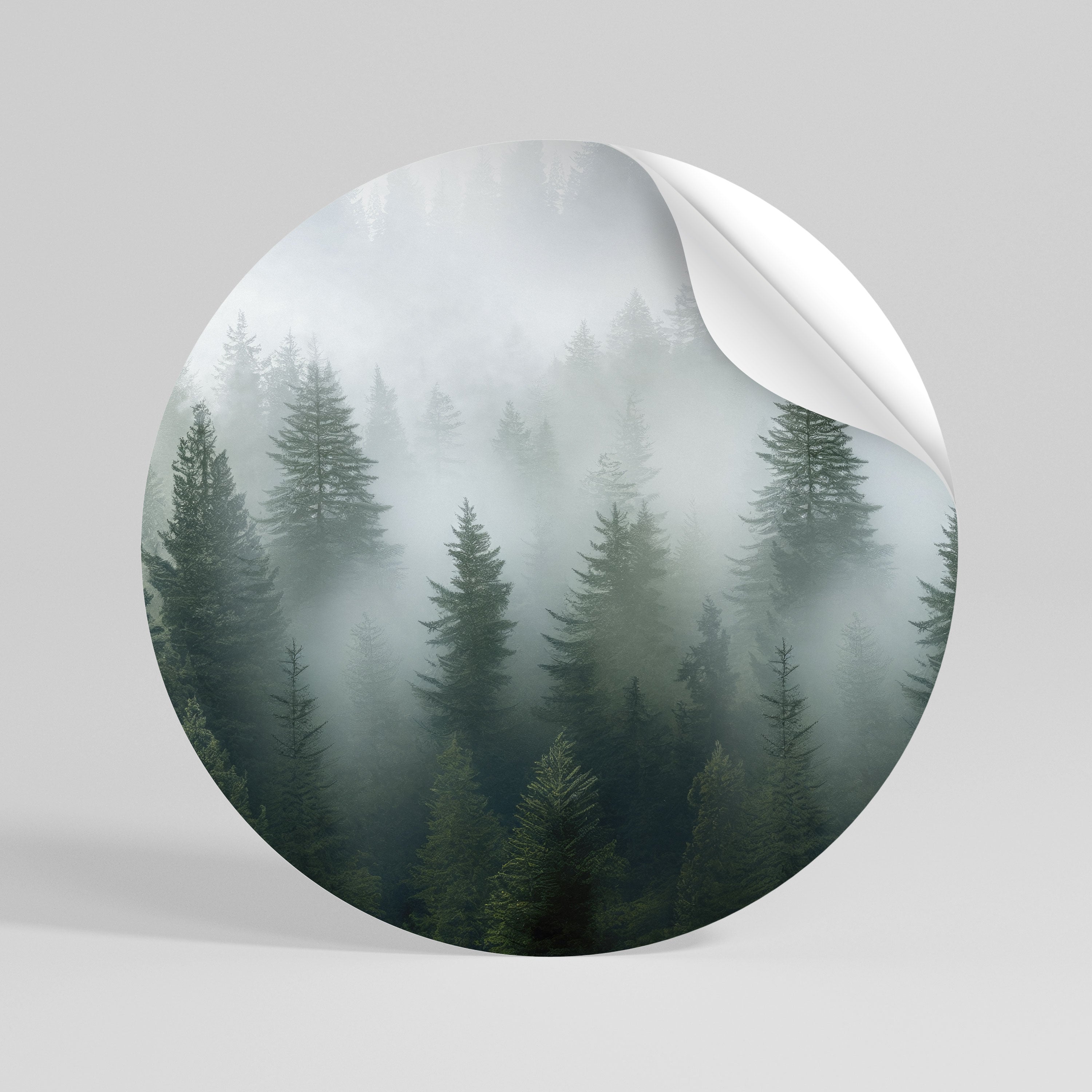 FOGGY CREST Naklejka okrągła