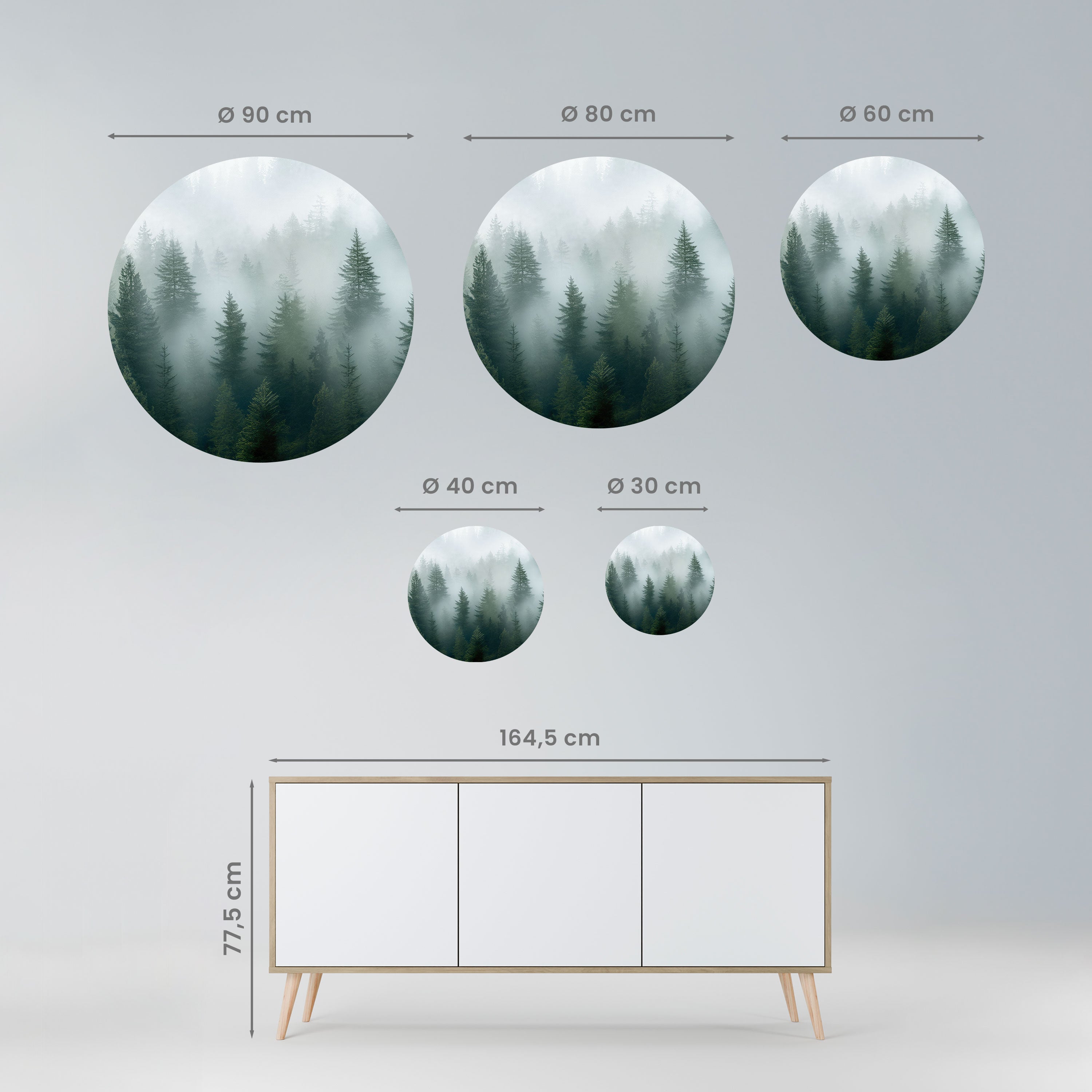 FOGGY CREST Naklejka okrągła