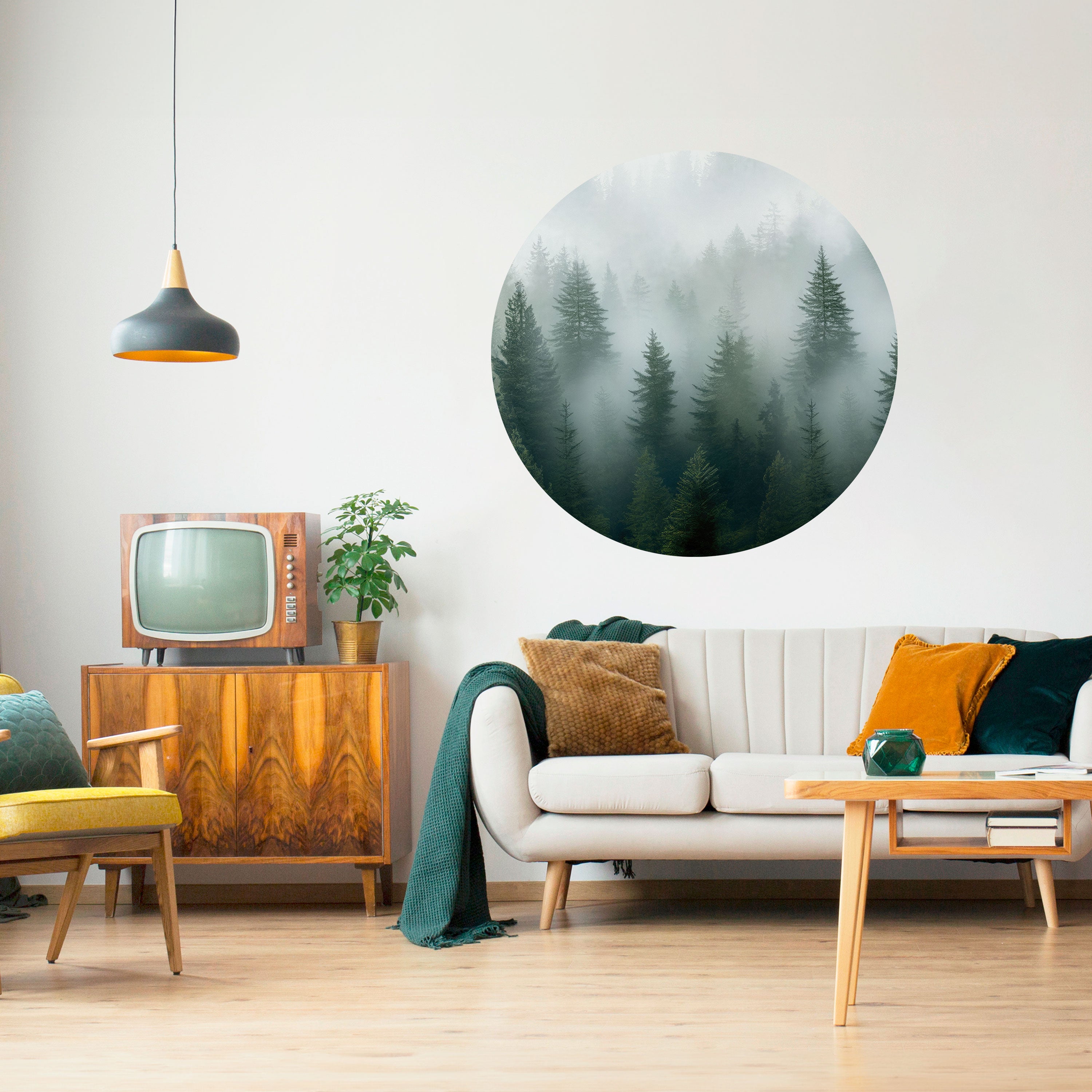 FOGGY CREST Naklejka okrągła