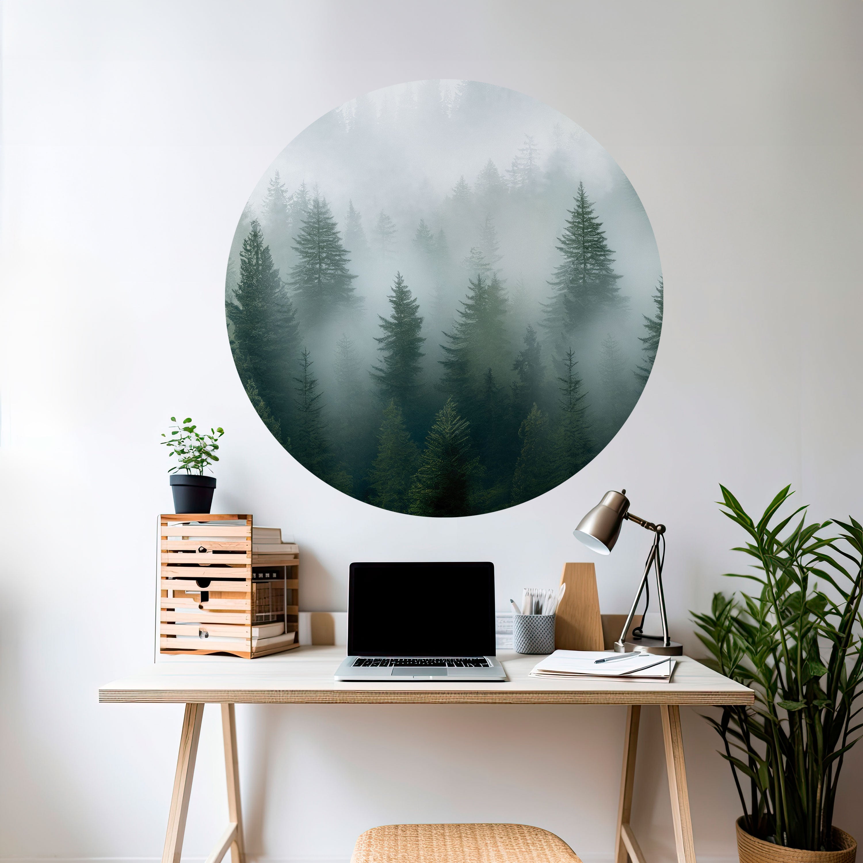 FOGGY CREST Naklejka okrągła