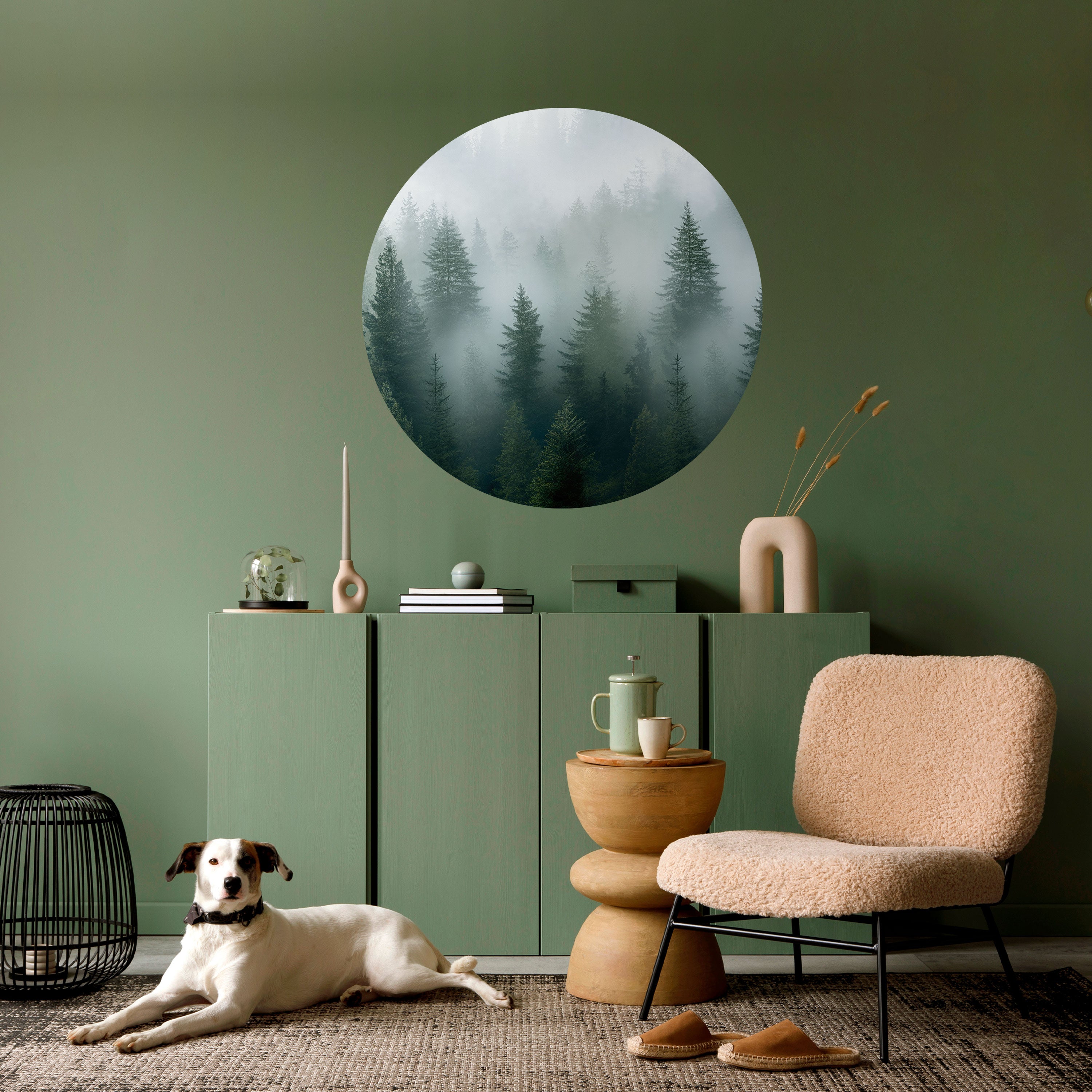 FOGGY CREST Naklejka okrągła