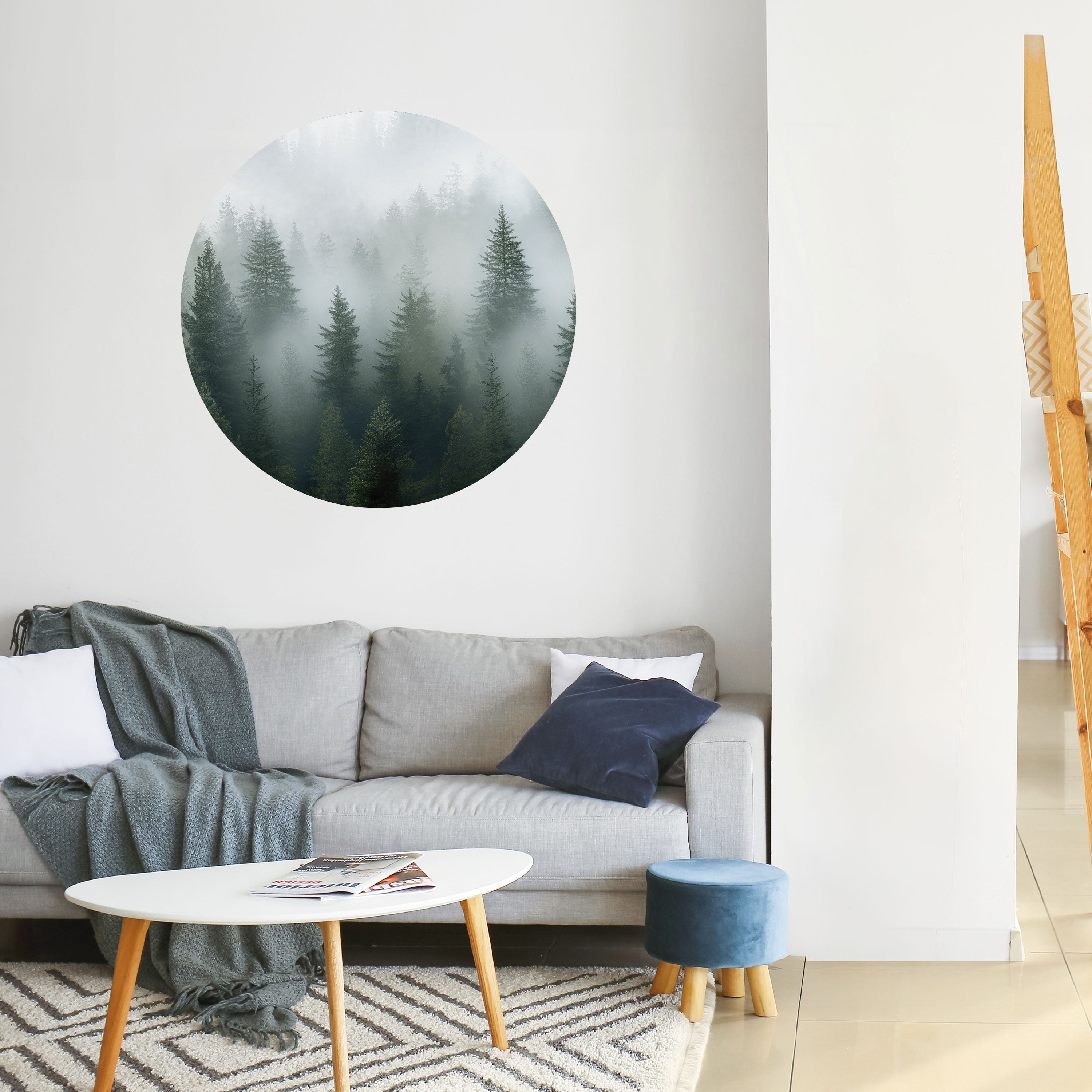 FOGGY CREST Naklejka okrągła