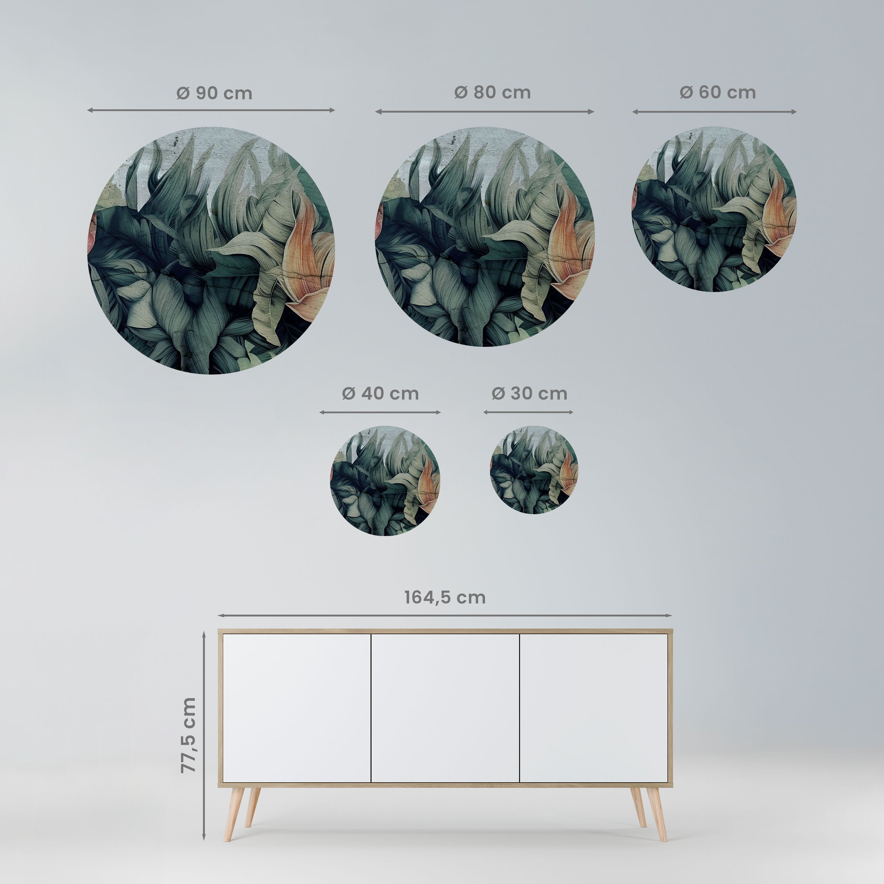 CRASHED LEAVES Naklejka okrągła