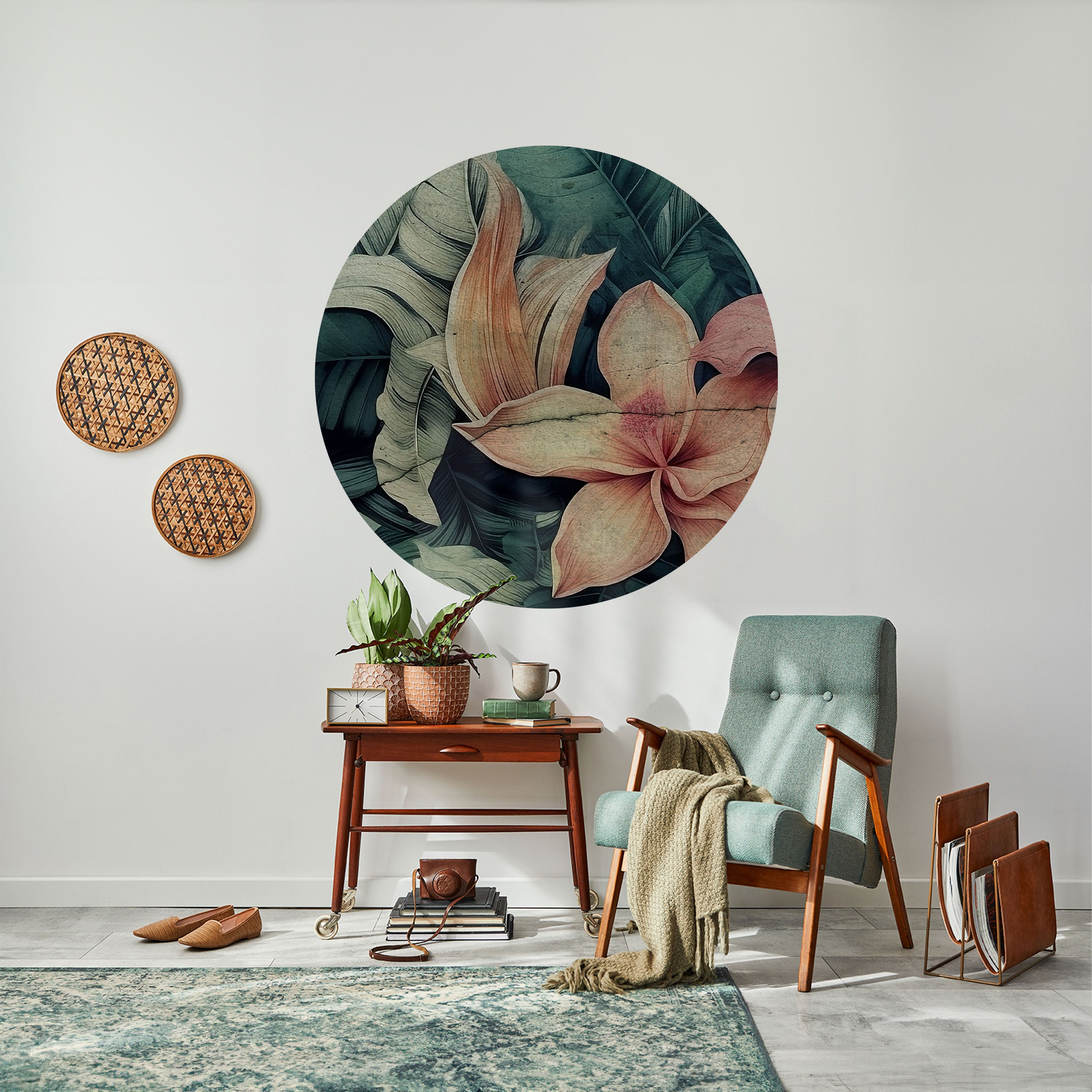 CRASHED LILY Naklejka okrągła