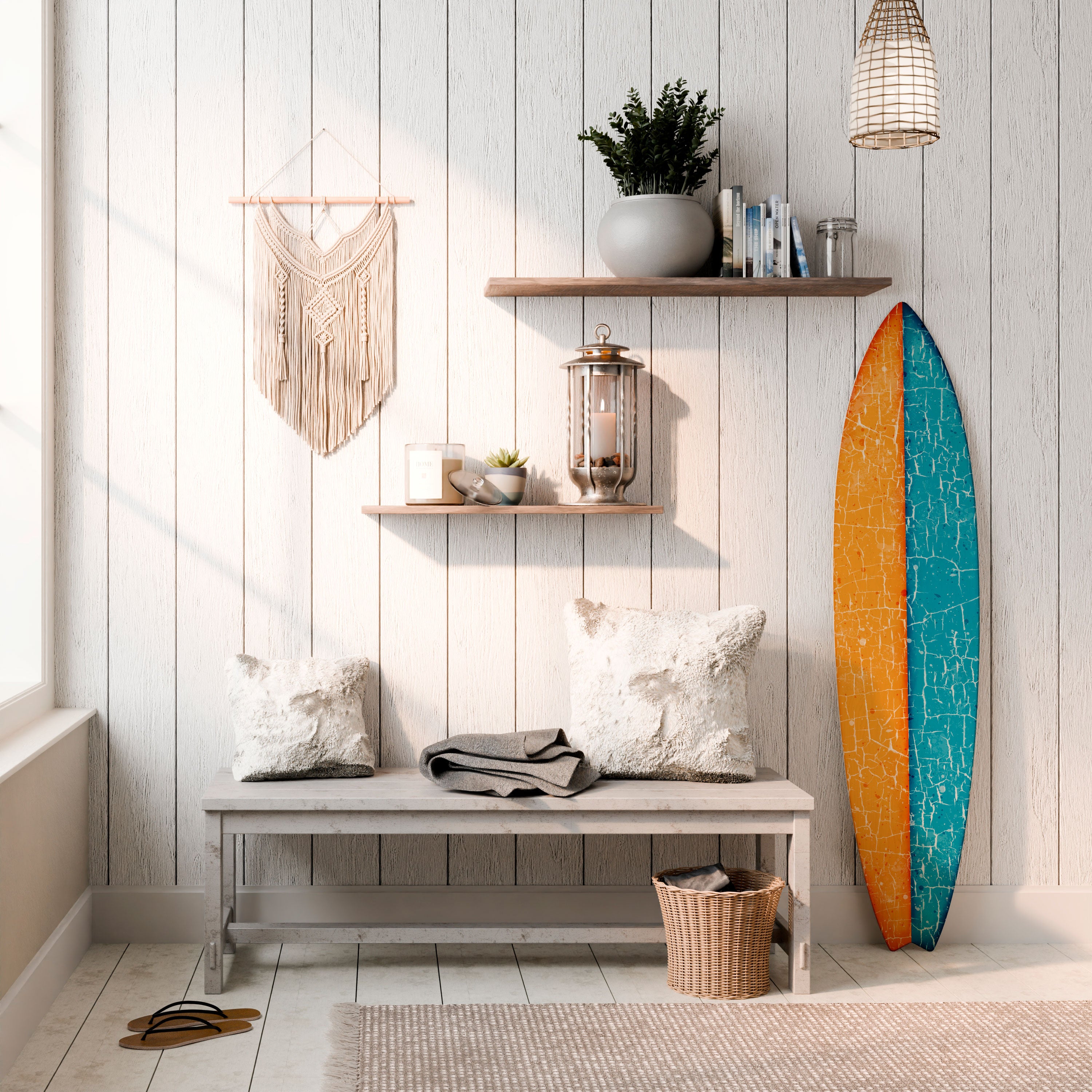 RUSTIC SHORE Dekoracyjna deska surfingowa