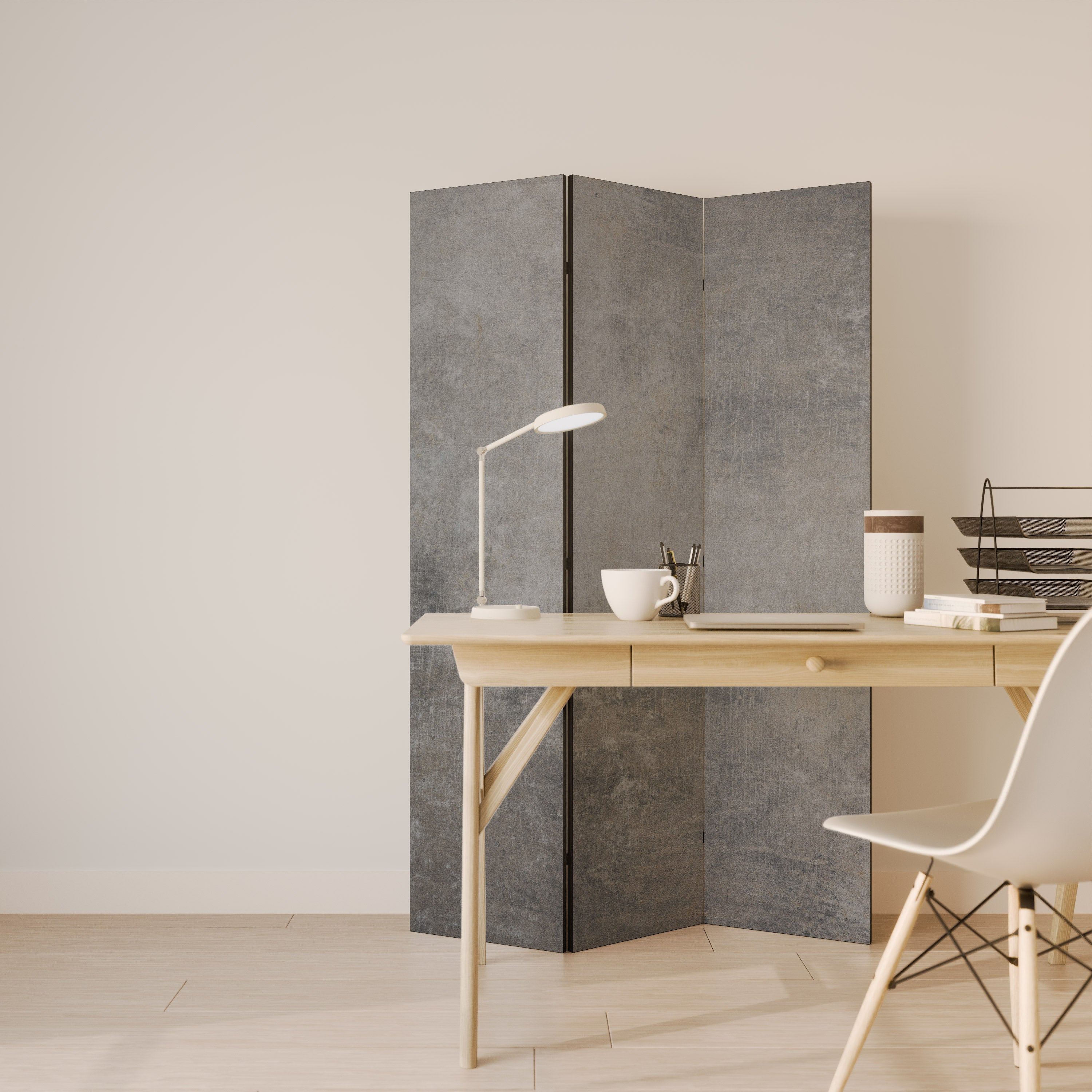 CONCRETE WALL Dekoracyjny parawan 3-skrzydłowy