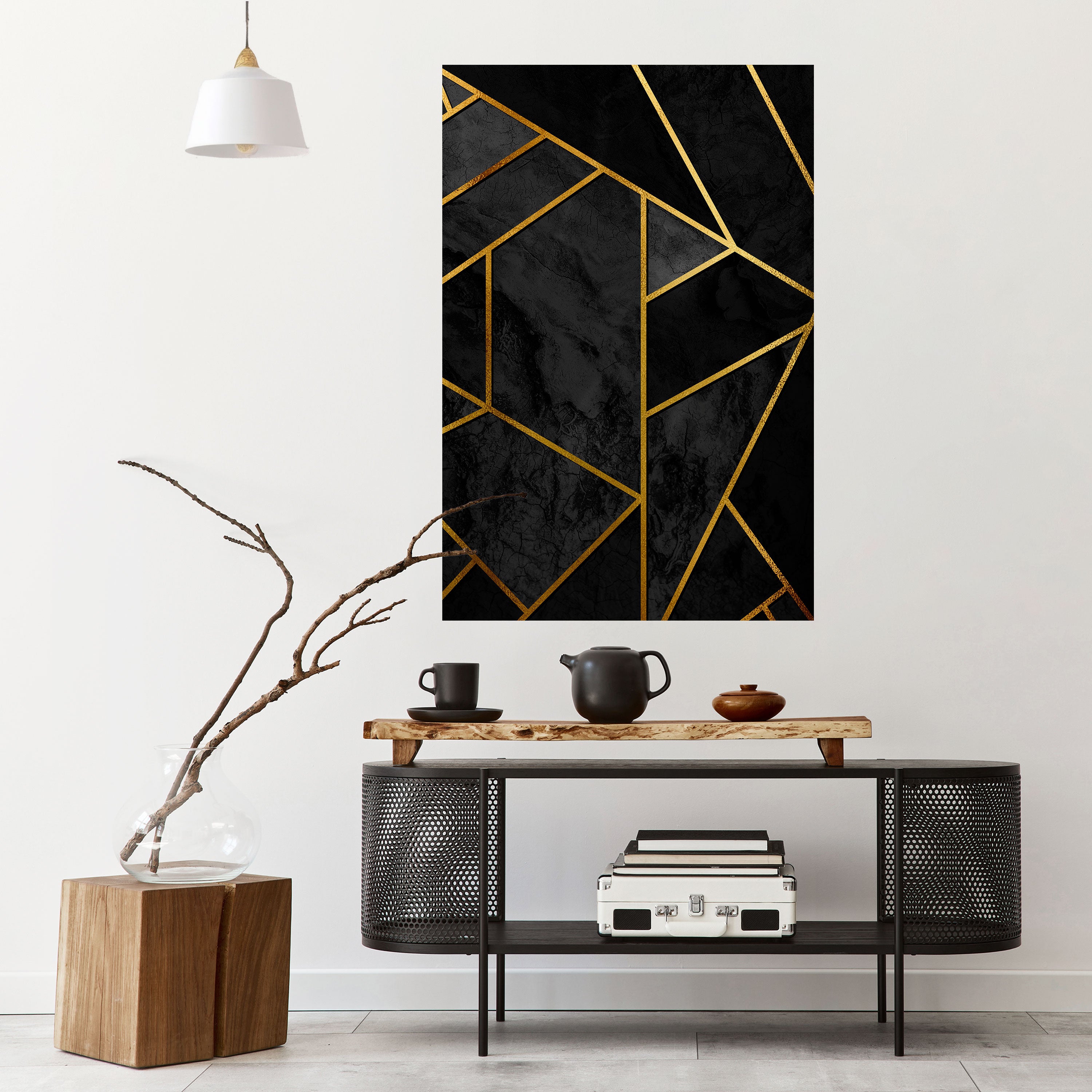 GLINTING GEOMETRIC DREAMS Naklejka/Plakat pionowy