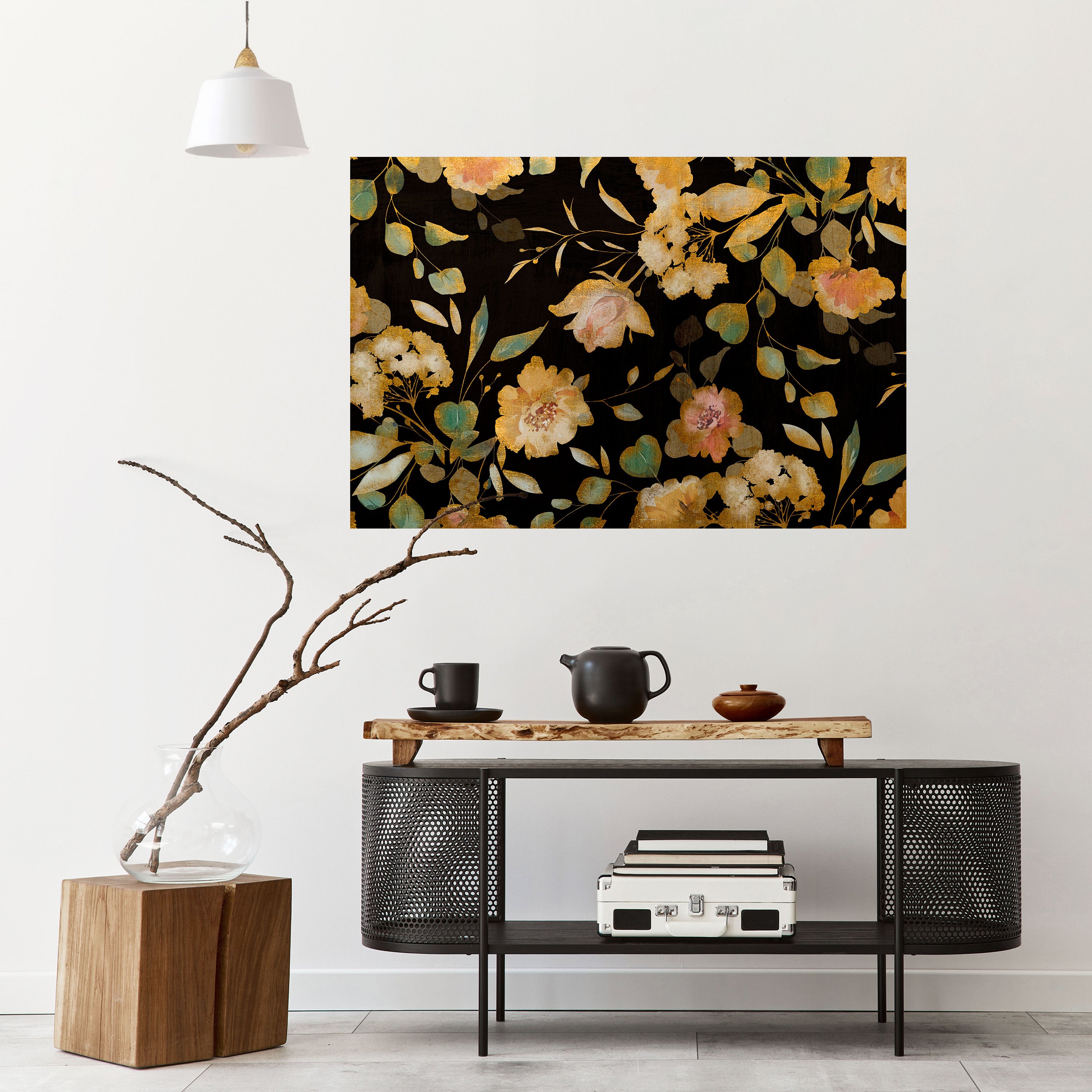 MODEST FLORAL Naklejka/Plakat poziomy