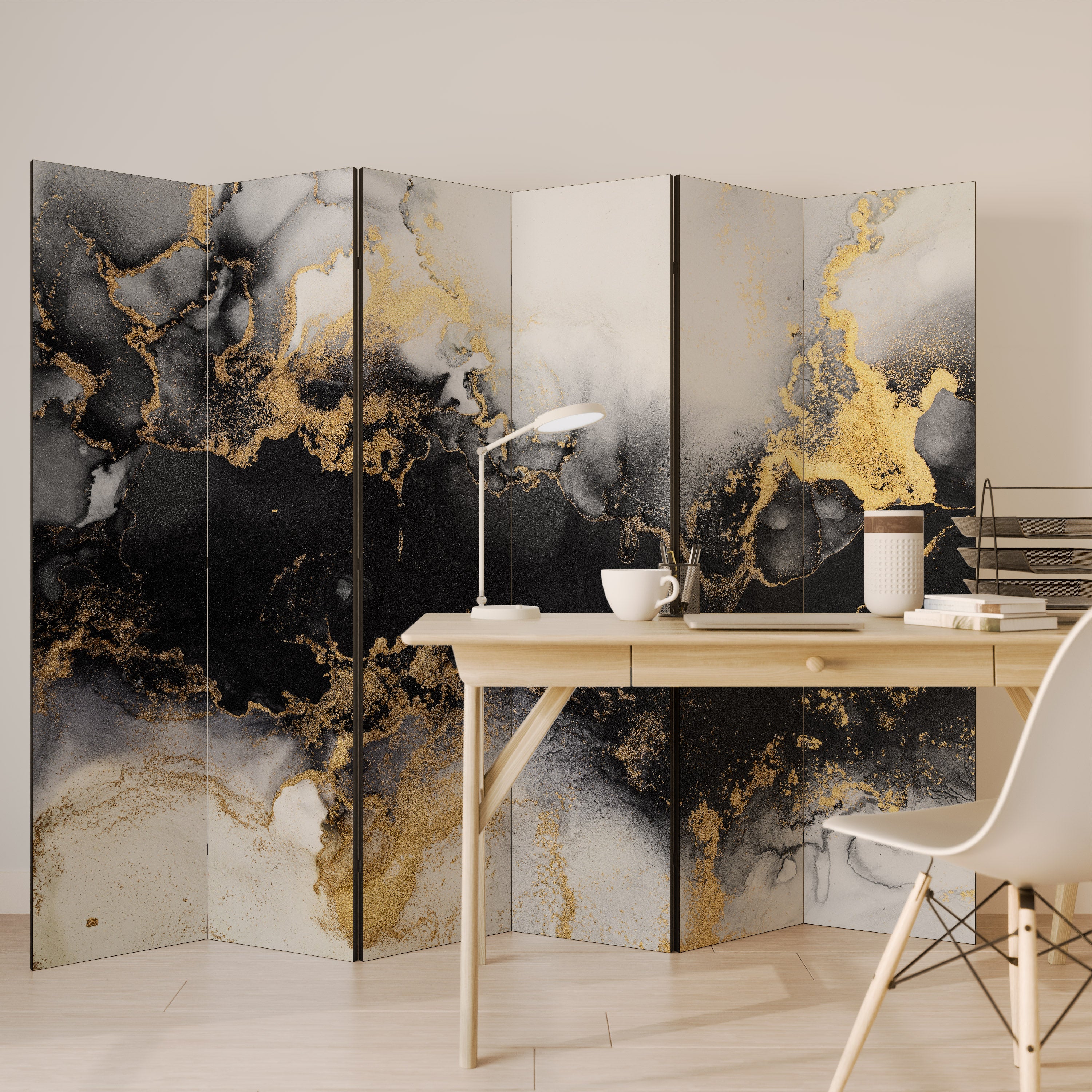 MARBLE OF TOMMORROW Dekoracyjny parawan 6-skrzydłowy