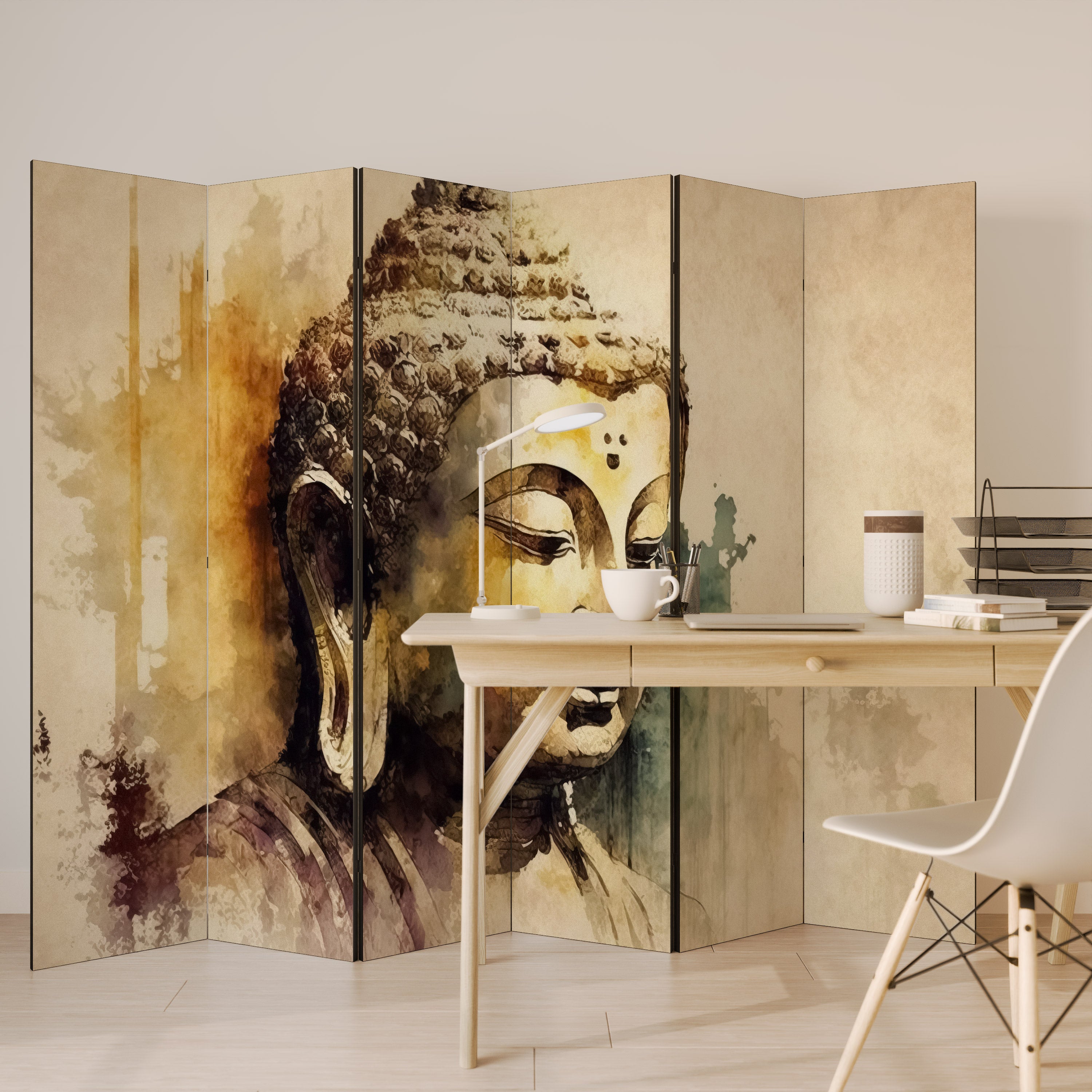 TRANQUIL BUDDHA WHISPERS Dekoracyjny parawan 6-skrzydłowy