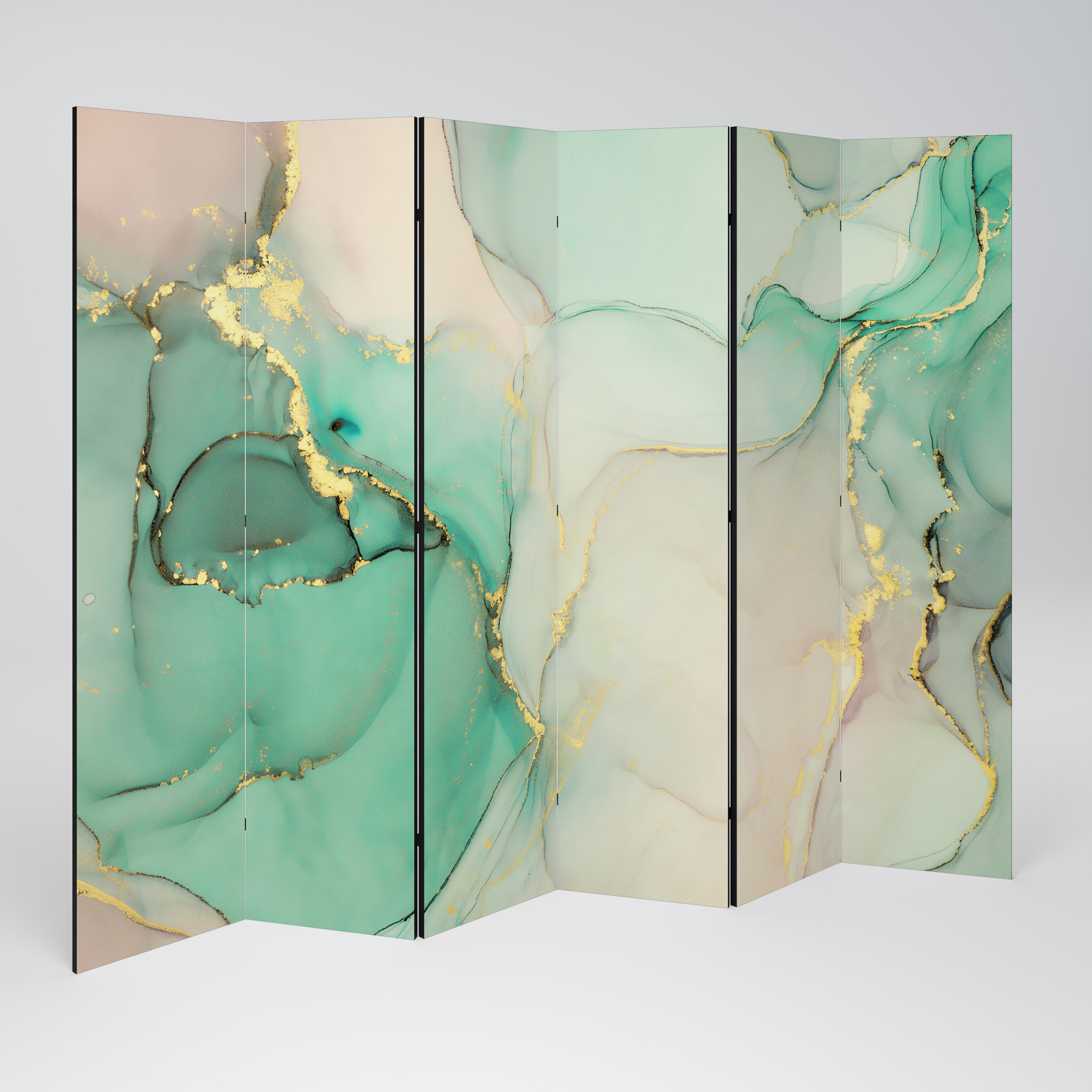 MARBLEIZED MYSTIQUE Dekoracyjny parawan 6-skrzydłowy