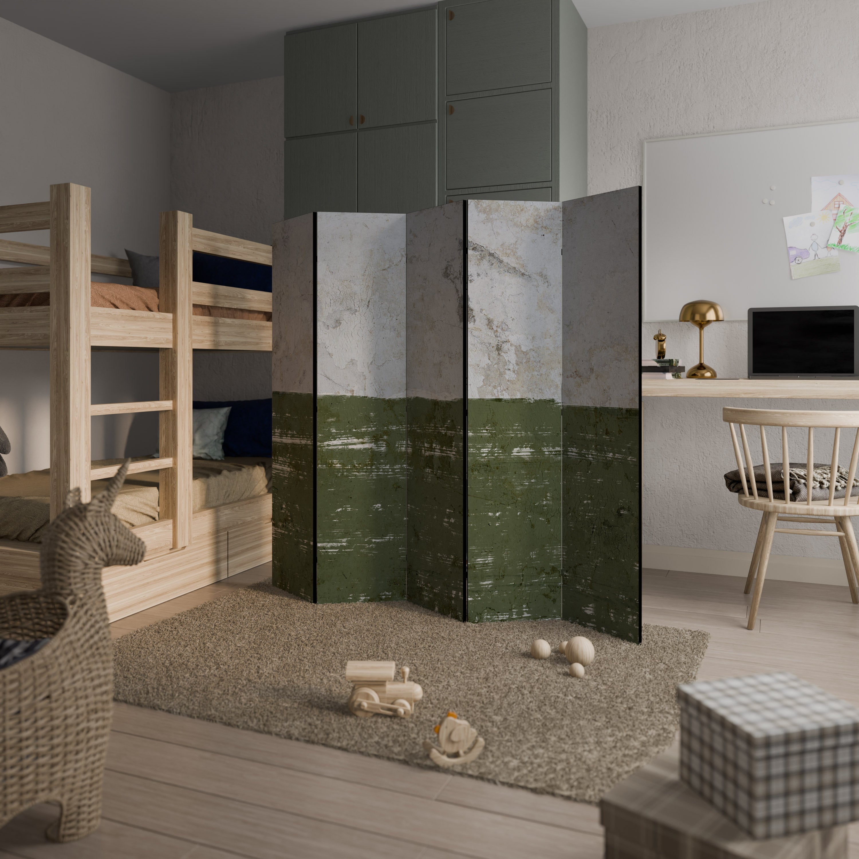 RUSTIC RADIANCE ASSEMBLED Dekoracyjny parawan 5-skrzydłowy