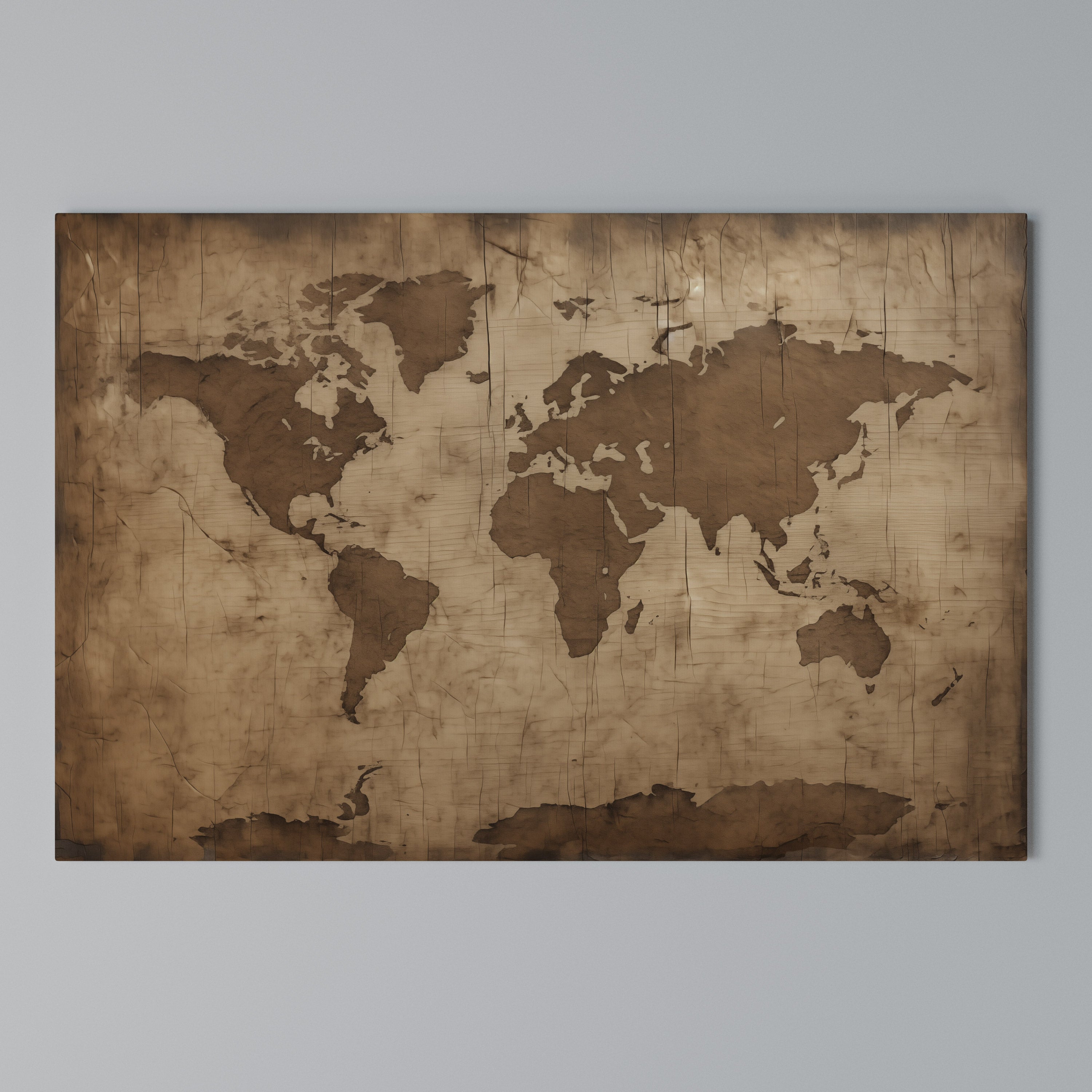 AGED WORLD MAP Poziomy obraz na płótnie