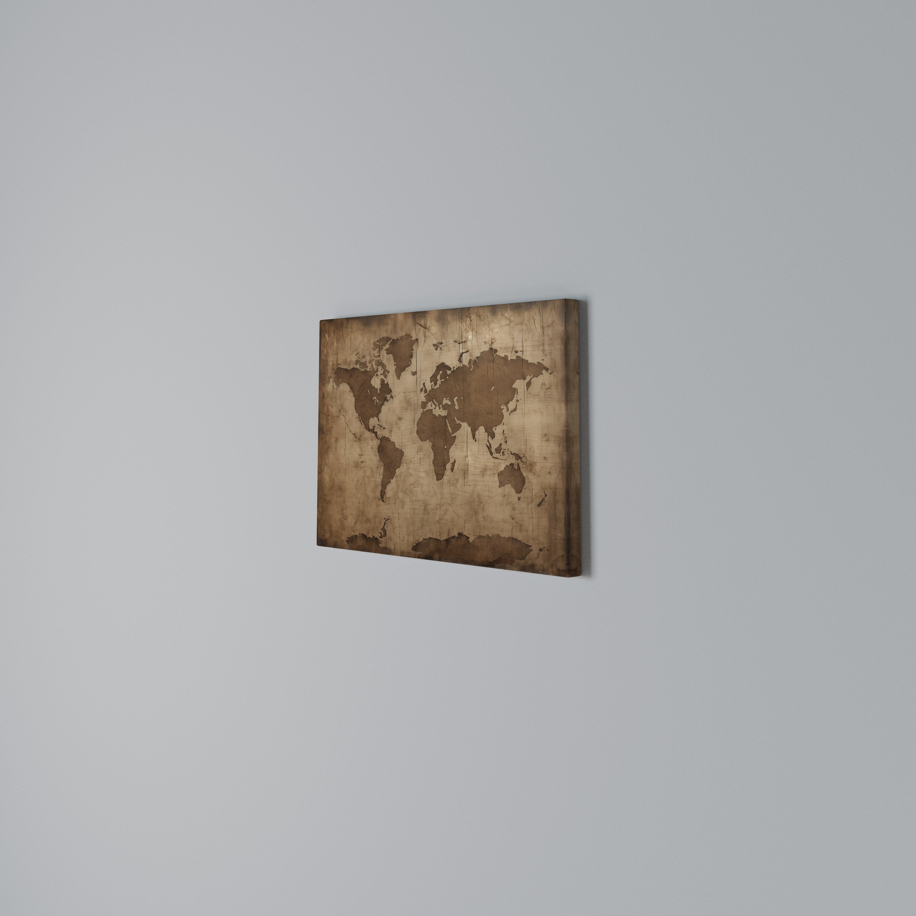 AGED WORLD MAP Poziomy obraz na płótnie