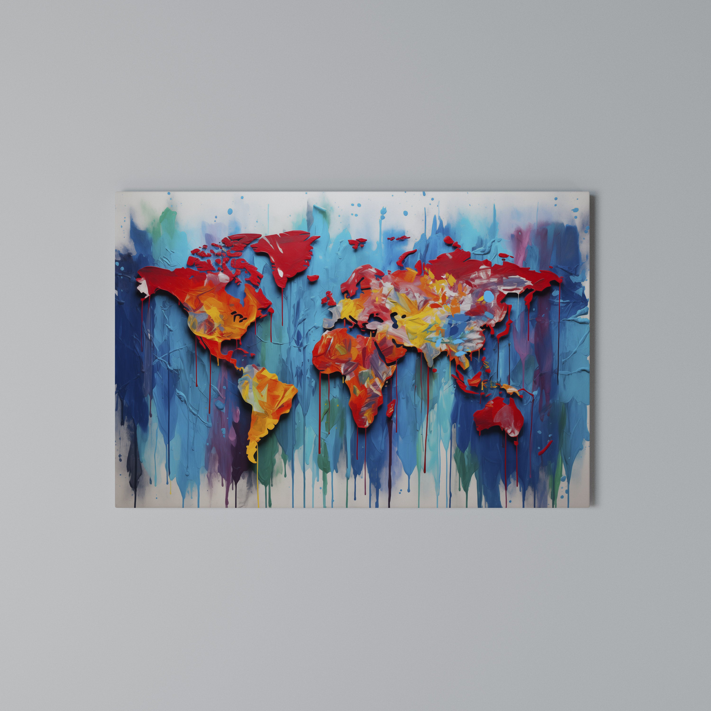 COLORFUL WORLD MAP Poziomy obraz na płótnie