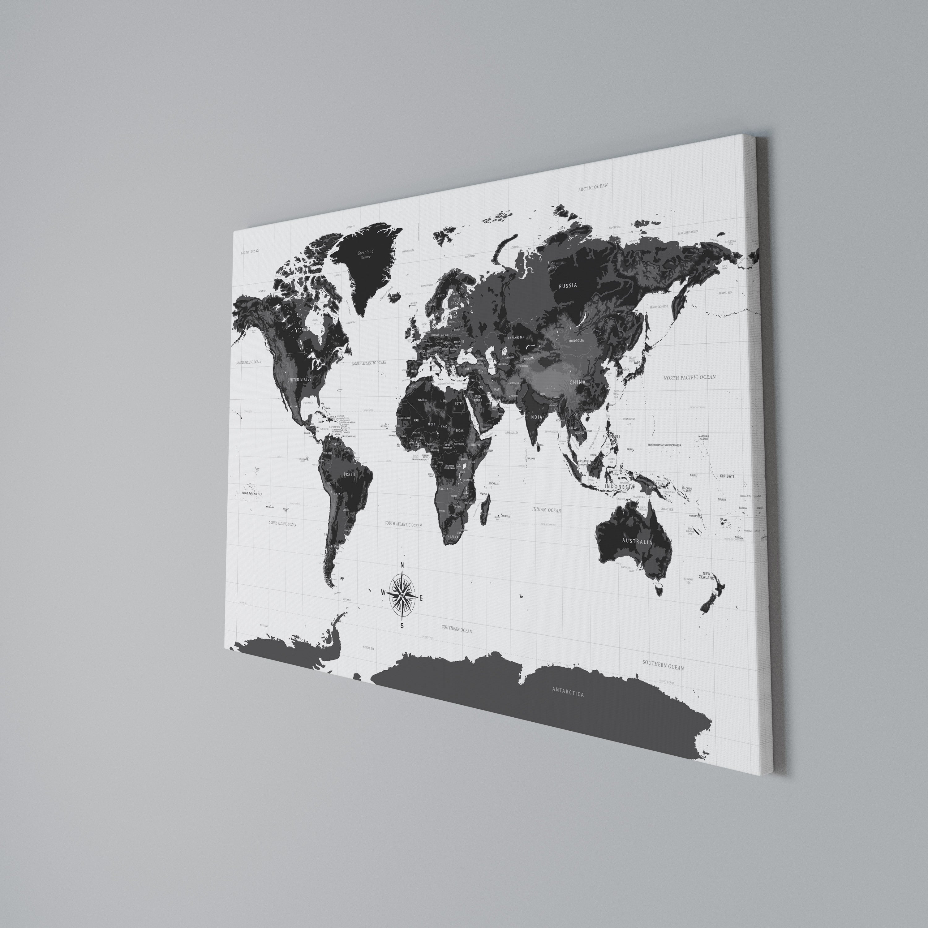 GLOBAL SHADOWS Poziomy obraz na płótnie