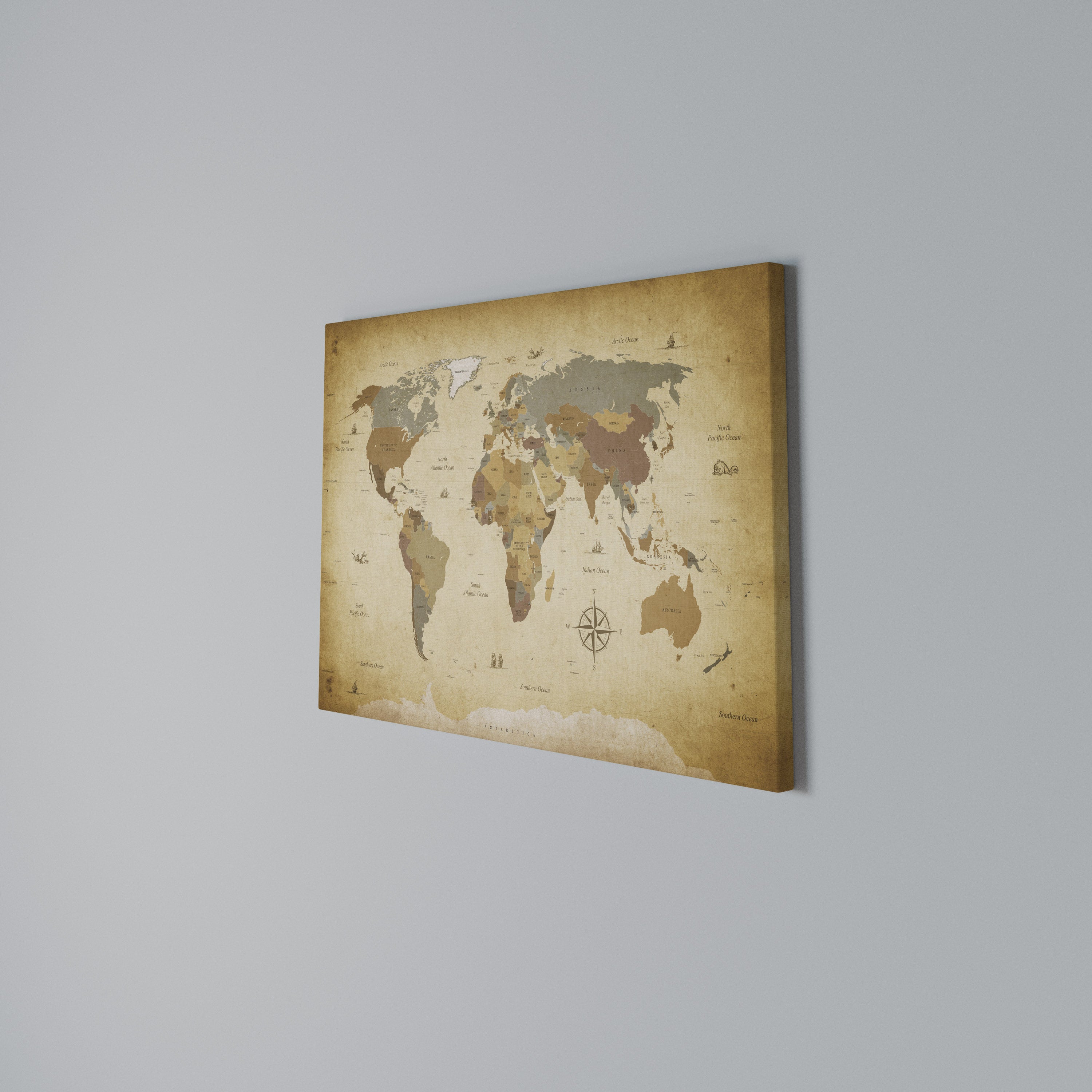 ANCIENT VOYAGER'S MAP Poziomy obraz na płótnie