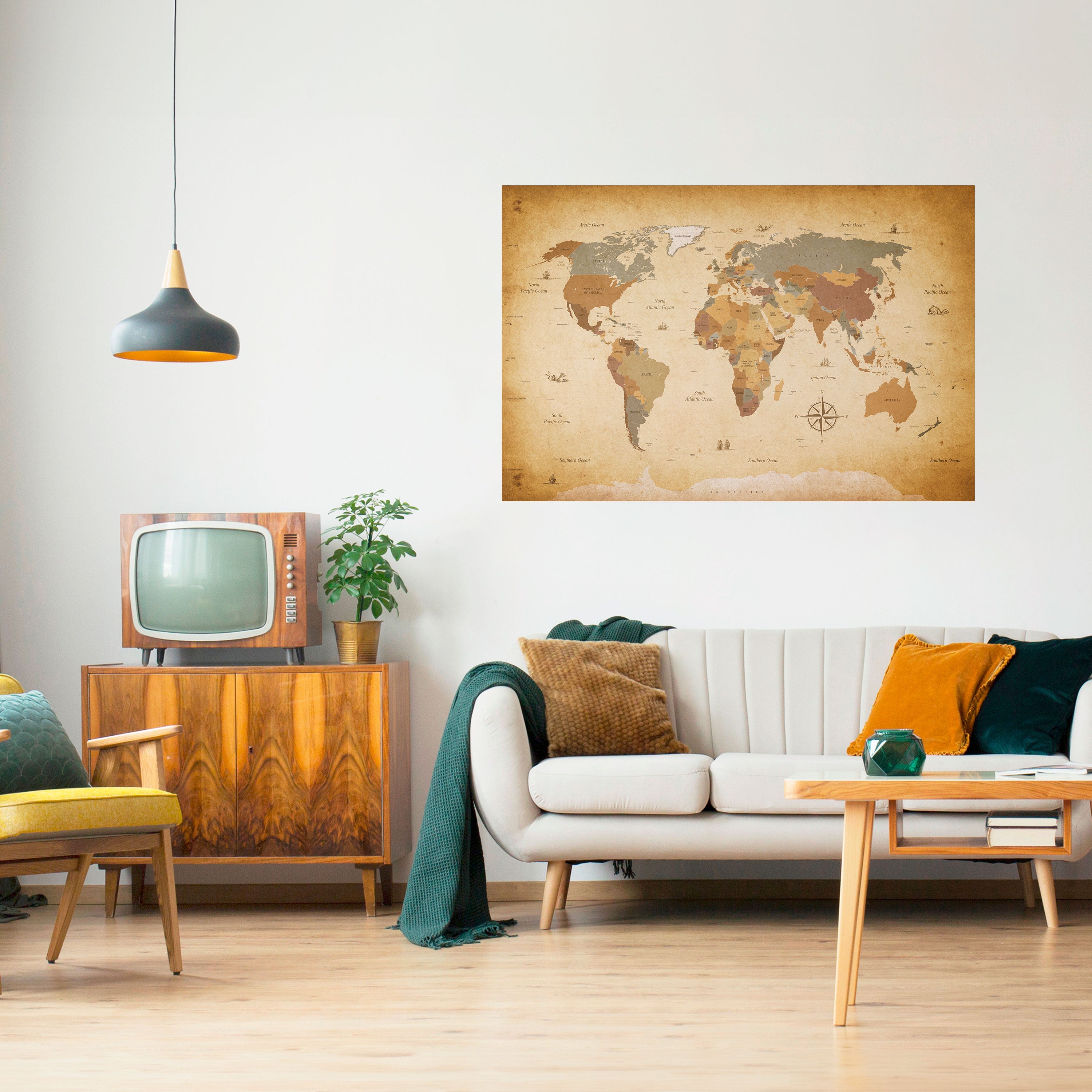 ANCIENT VOYAGER'S MAP Naklejka/Plakat poziomy