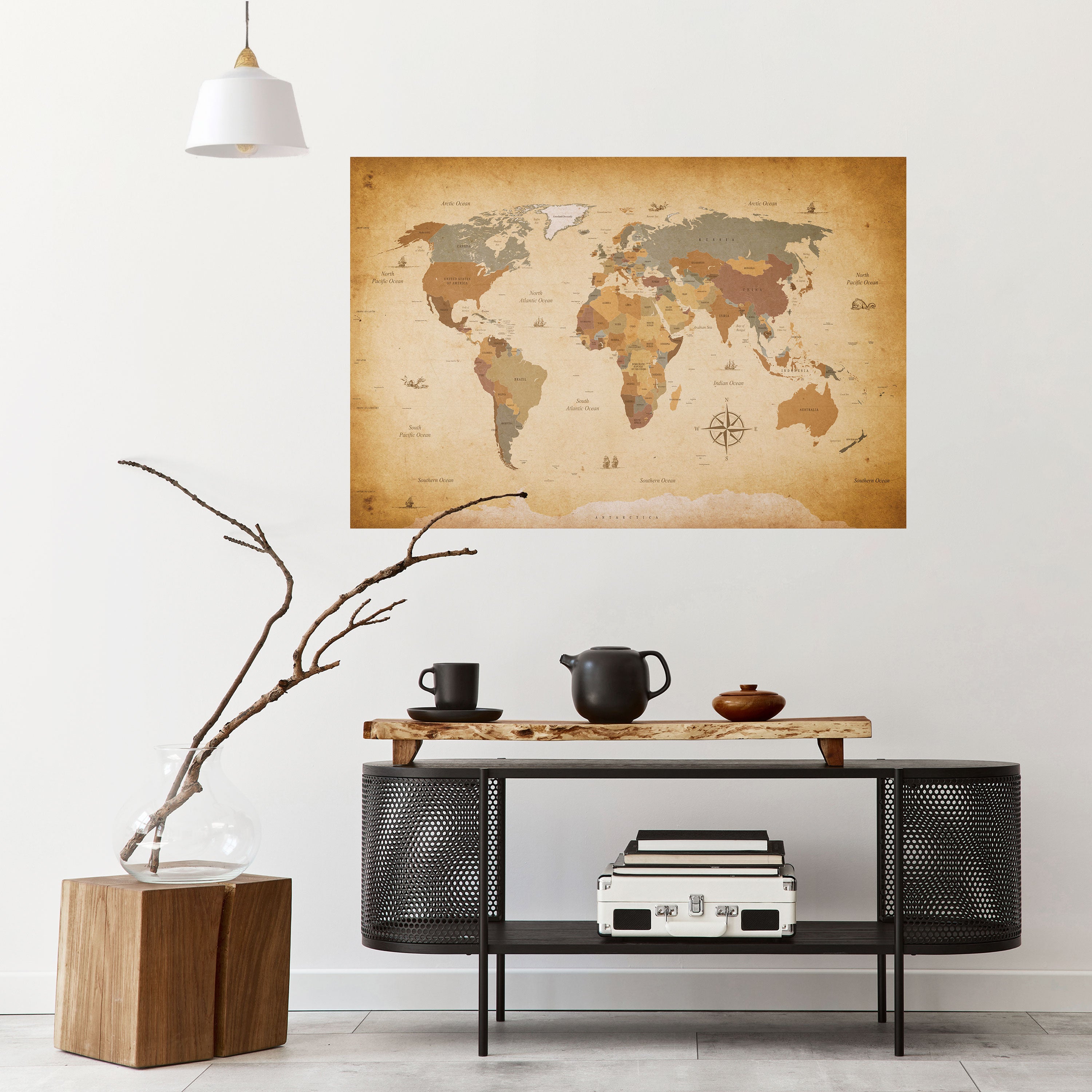 ANCIENT VOYAGER'S MAP Naklejka/Plakat poziomy