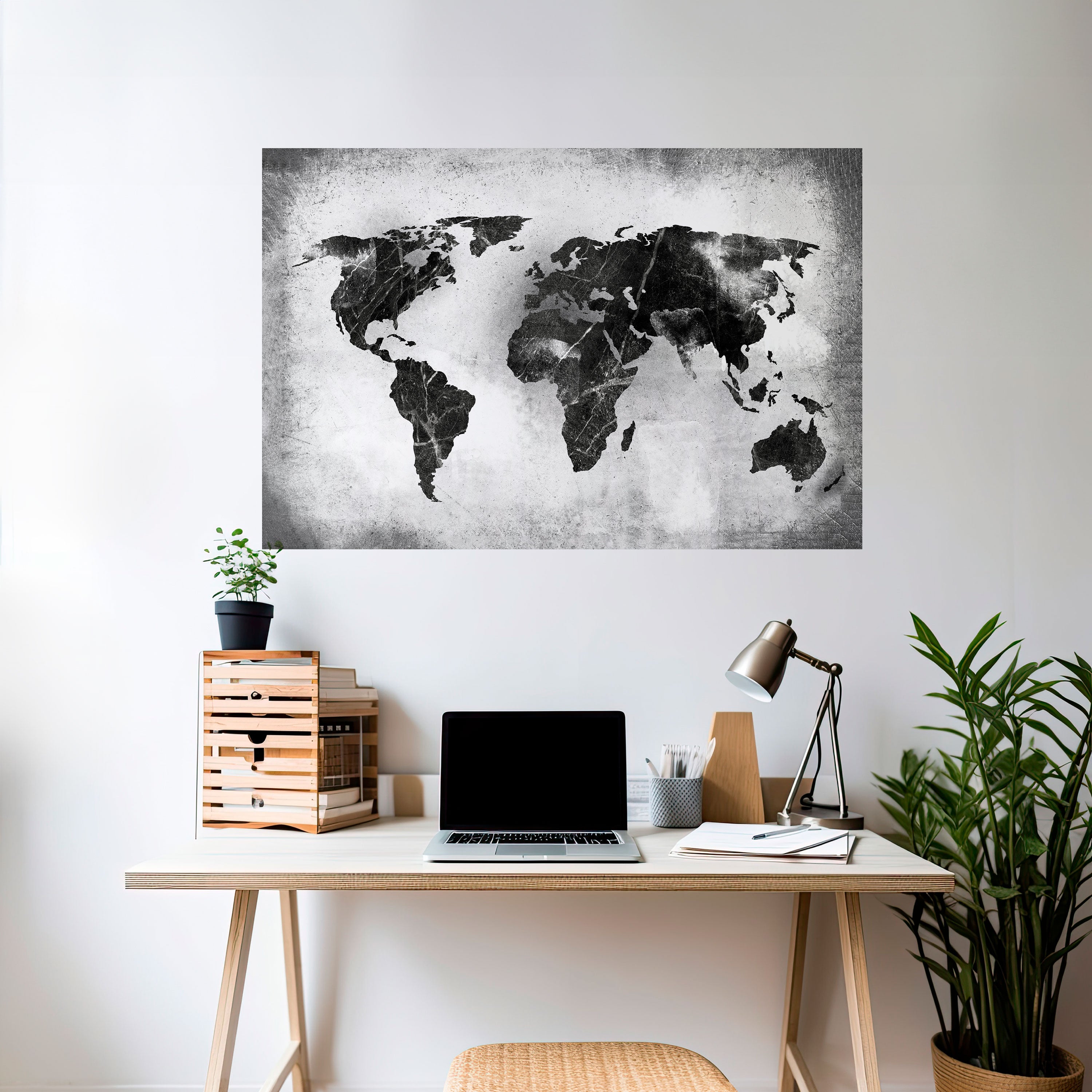SHADOWED CONTINENTS Naklejka/Plakat poziomy