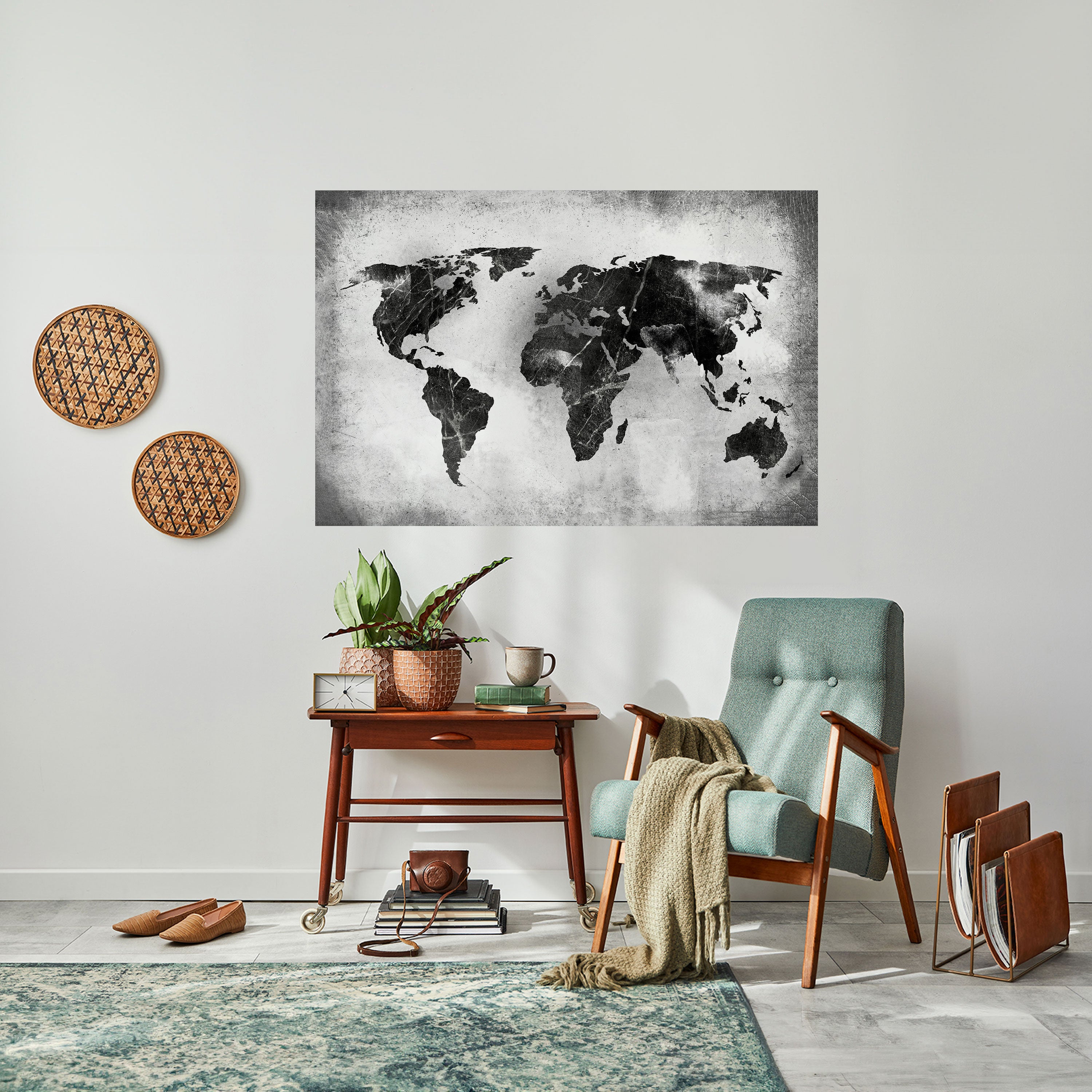 SHADOWED CONTINENTS Naklejka/Plakat poziomy