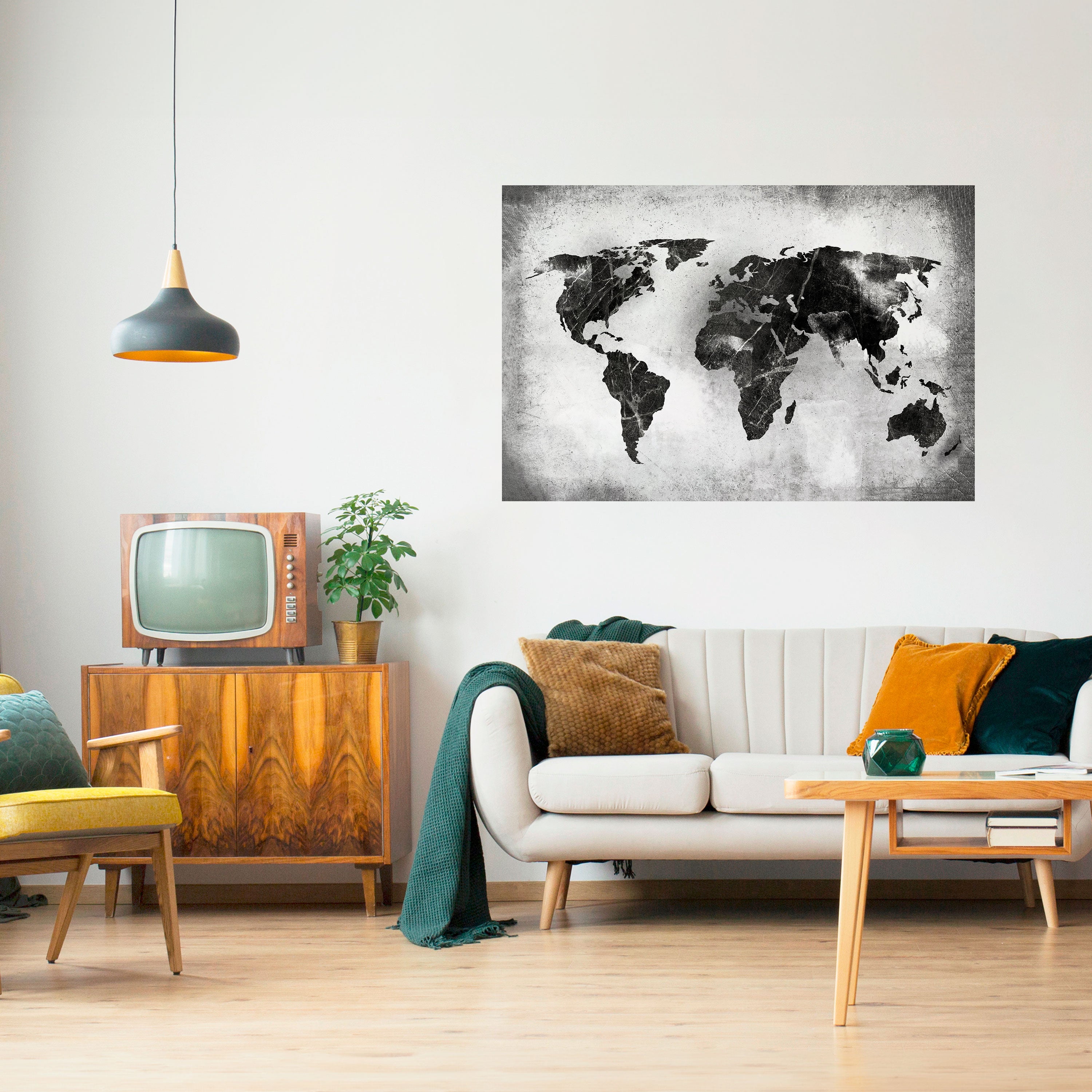 SHADOWED CONTINENTS Naklejka/Plakat poziomy