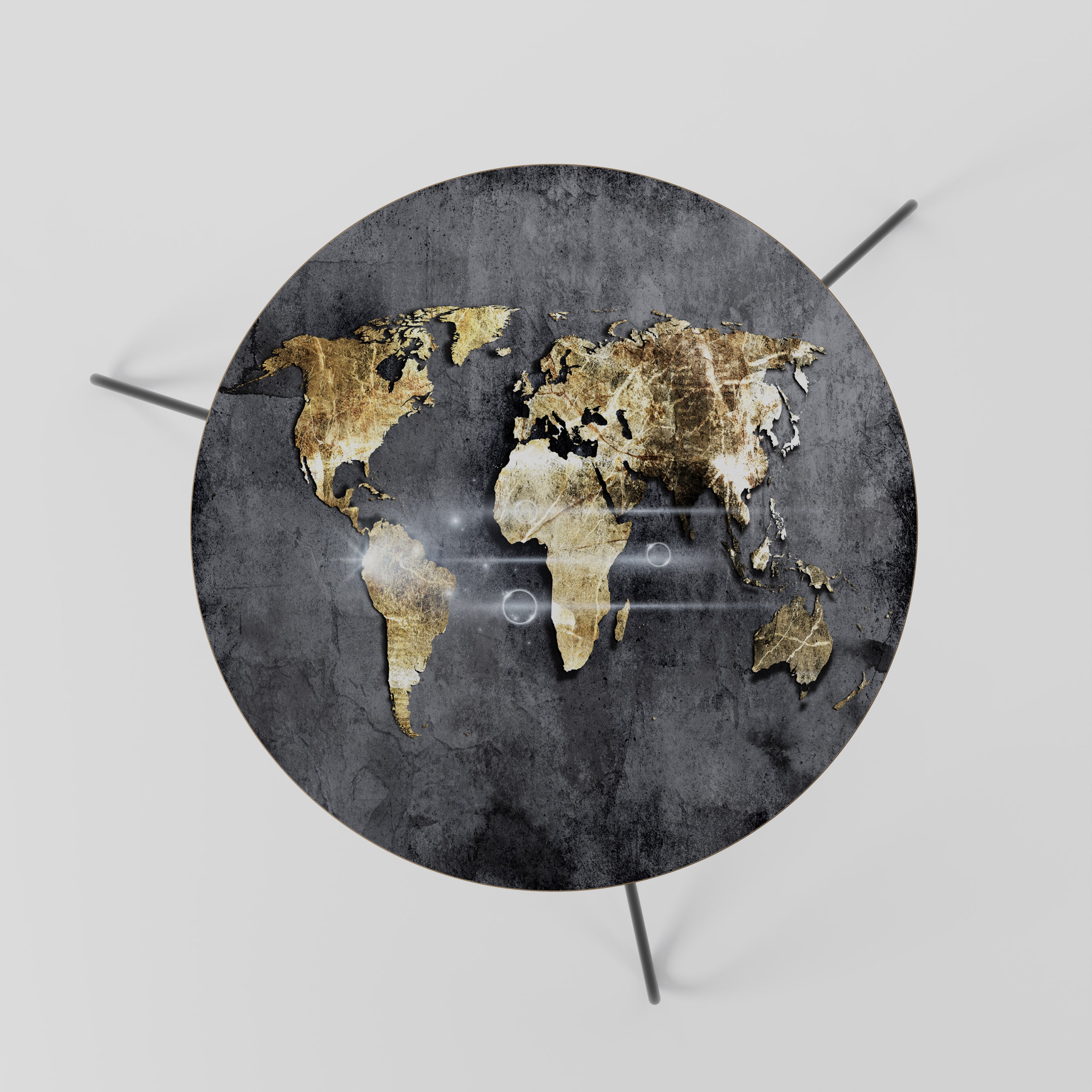 SHIMMERING EARTH MAP Stolik kawowy mały