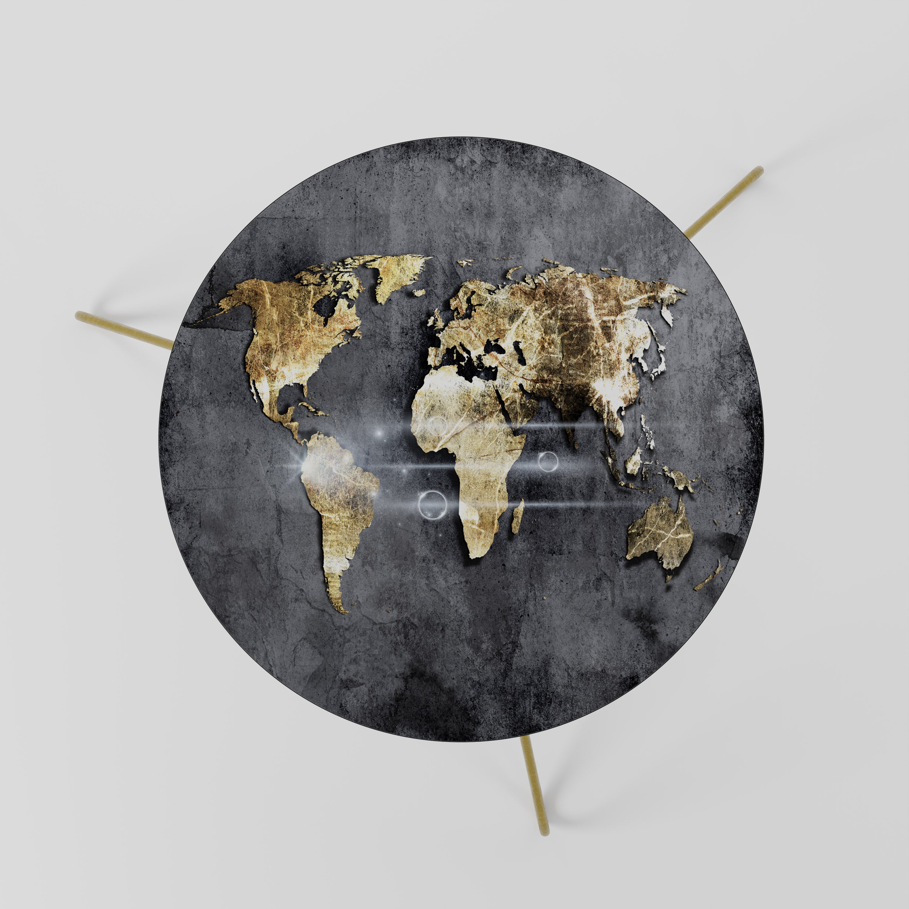 SHIMMERING EARTH MAP Stolik kawowy mały