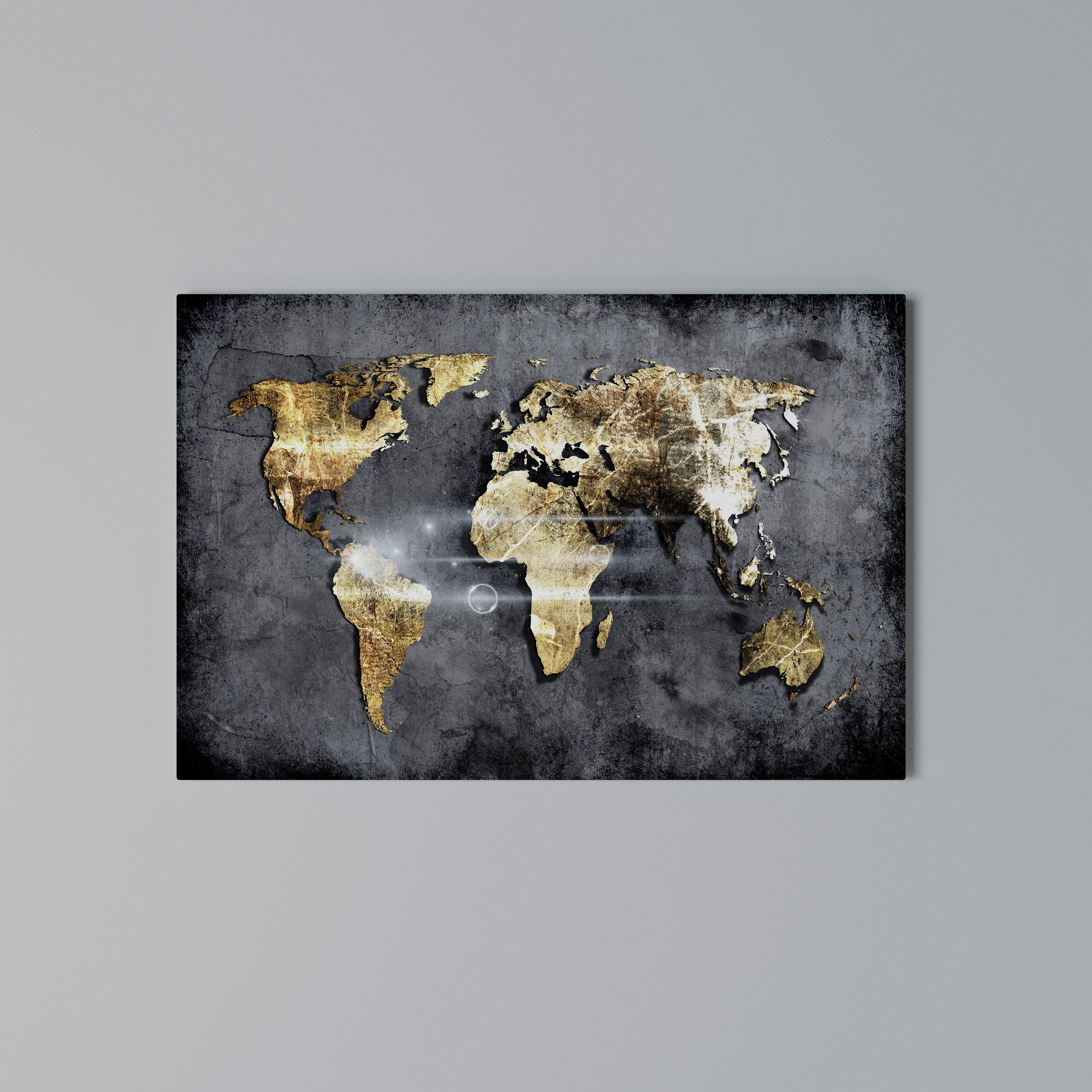 SHIMMERING EARTH MAP Poziomy obraz na płótnie