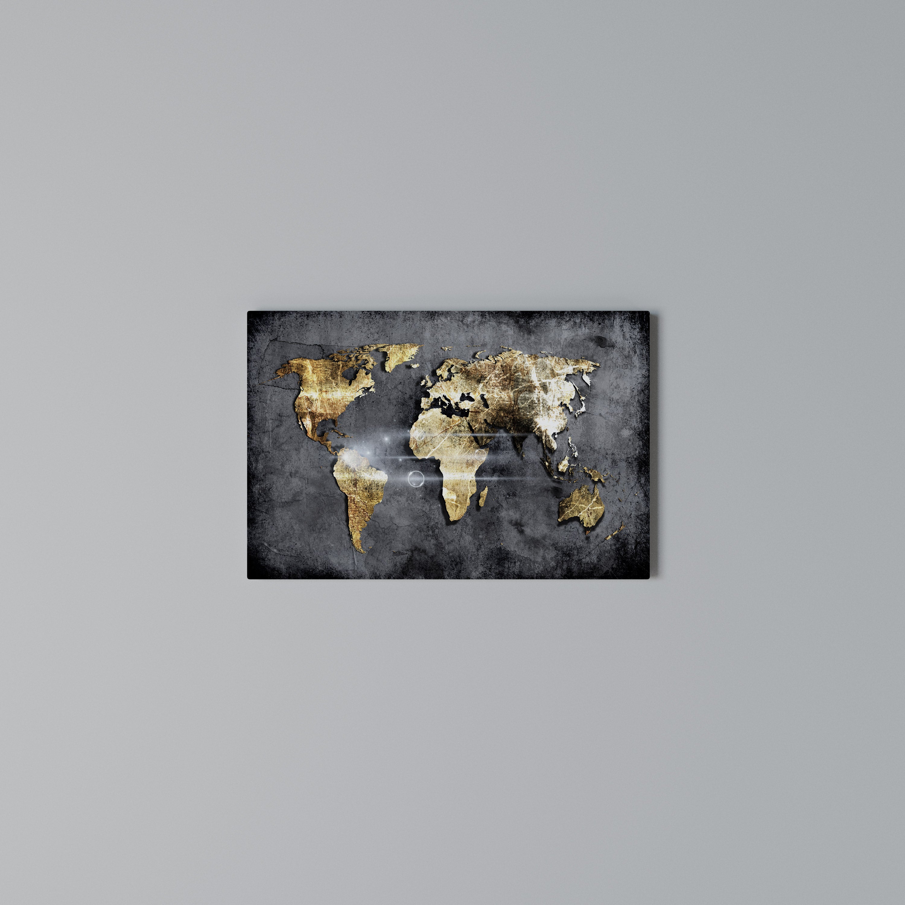 SHIMMERING EARTH MAP Poziomy obraz na płótnie