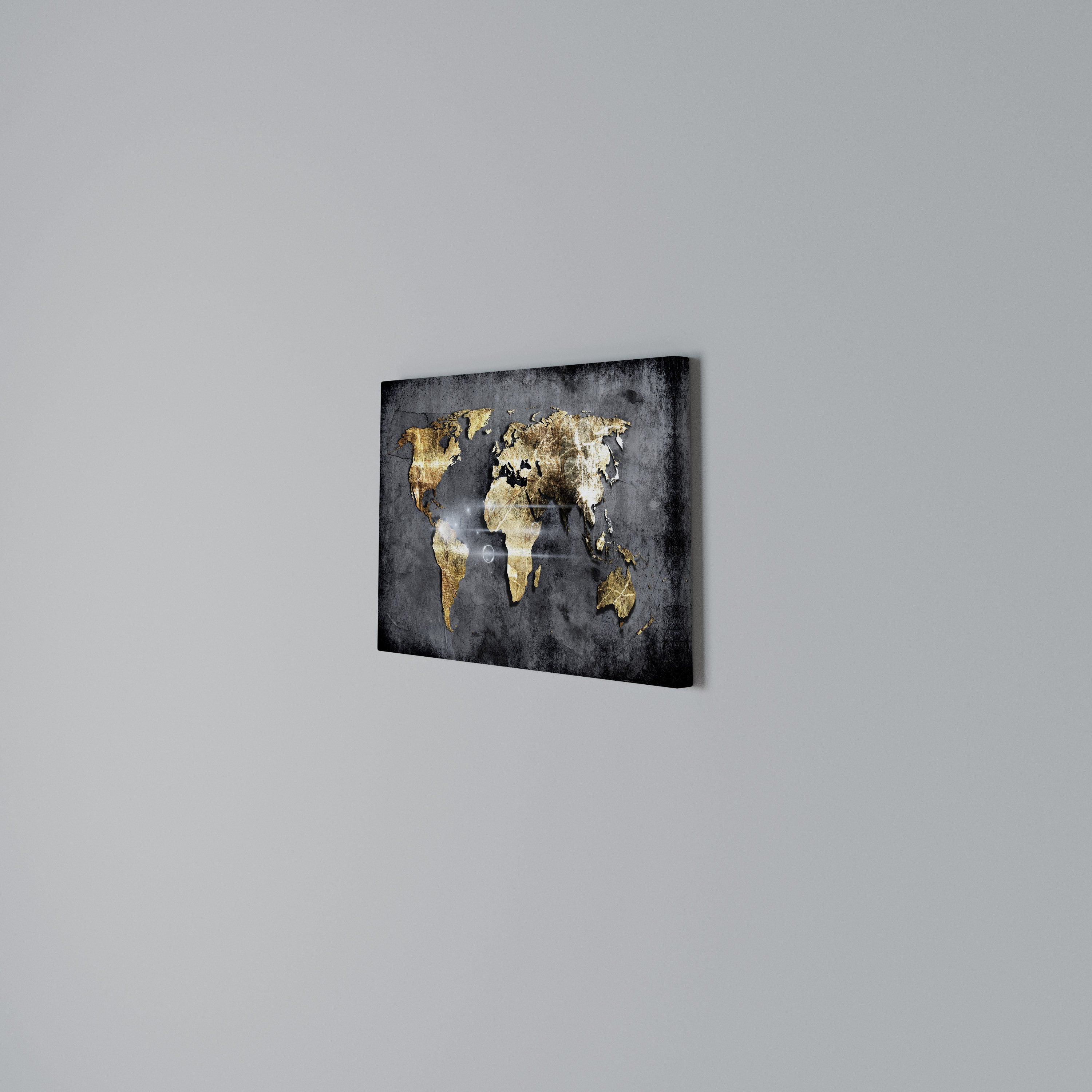 SHIMMERING EARTH MAP Poziomy obraz na płótnie
